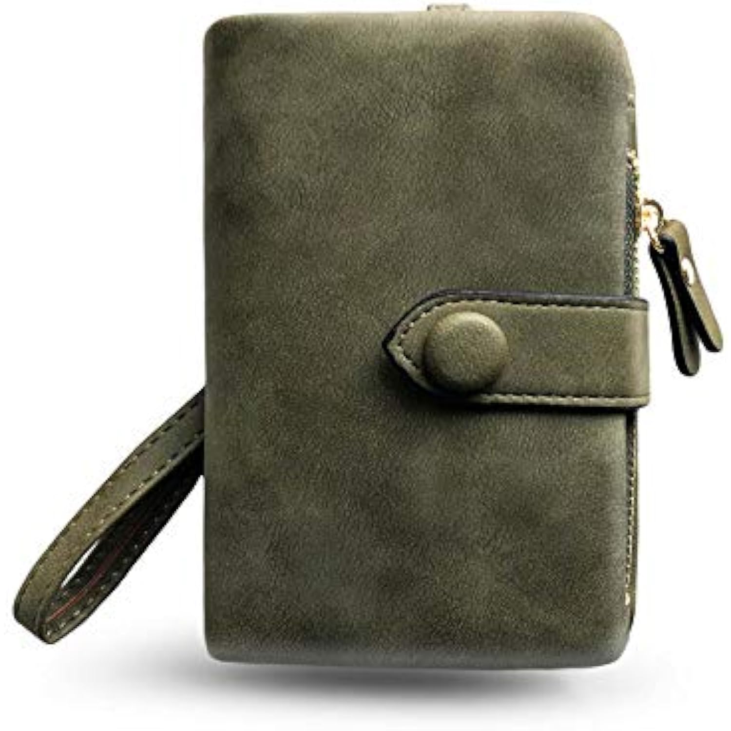 CARTERA PEQUEÑA DE CUERO PLEGABLE PARA MUJER CON BLOQUEO RFID CON TARJETERO Y VENTANA DE IDENTIFICACIÓN MONEDERO - 4