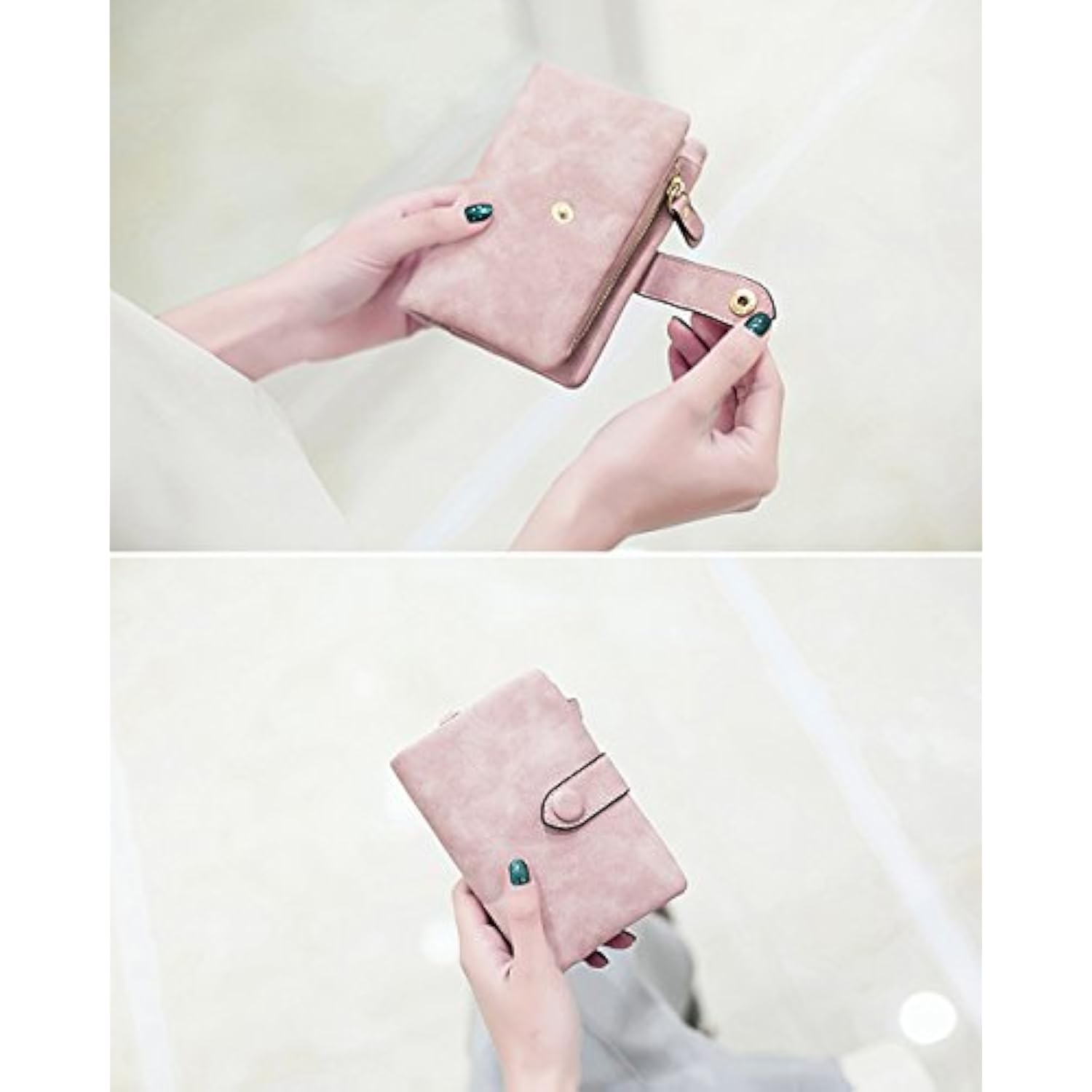 CARTERA PARA MUJER PLEGABLE PEQUEÑASDE PIEL SUAVE RFID - 2