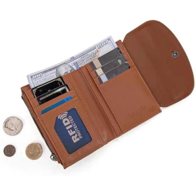 CARTERAS PEQUEÑAS PARA MUJER CON BLOQUEO RFID DE GRAN CAPACIDAD CON MONEDEROS - 2