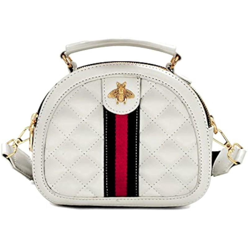 BOLSO CRUZADO PARA MUJER DE CUERO ACOLCHADO CON ASA SUPERIOR - 1
