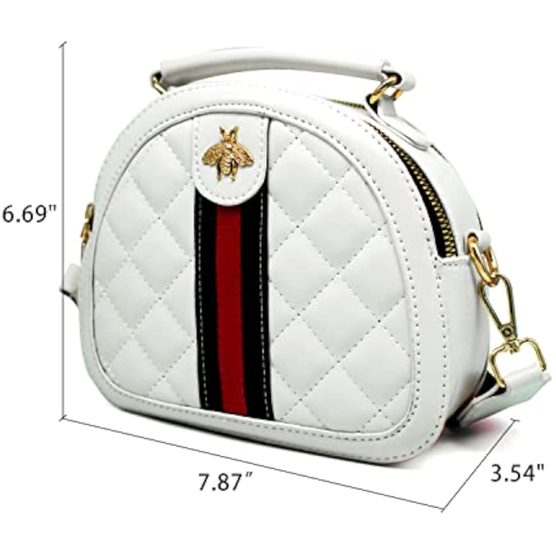 BOLSO CRUZADO PARA MUJER DE CUERO ACOLCHADO CON ASA SUPERIOR - 4