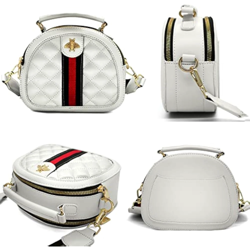 BOLSO CRUZADO PARA MUJER DE CUERO ACOLCHADO CON ASA SUPERIOR - 5
