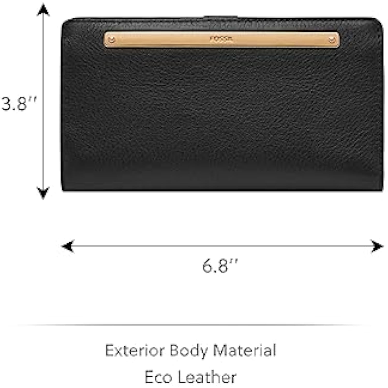 CARTERA DELGADA DE CUERO LIZA PARA MUJER - 3