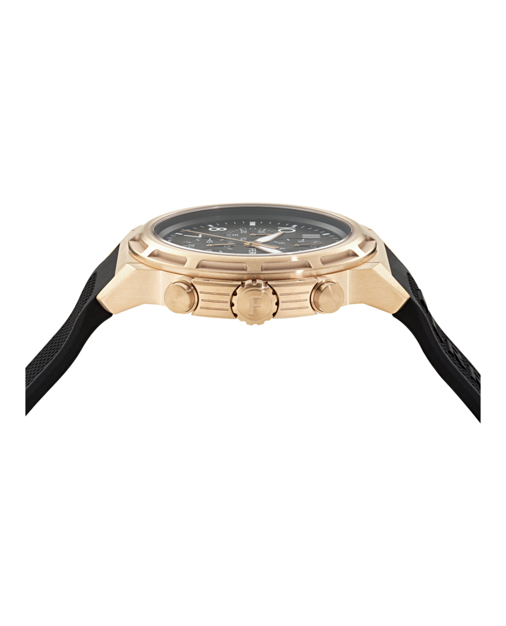 RELOJ FERRAGAMO SPORT CHRONO DE SILICONA (HOMBRE) ORO ROSA - 2
