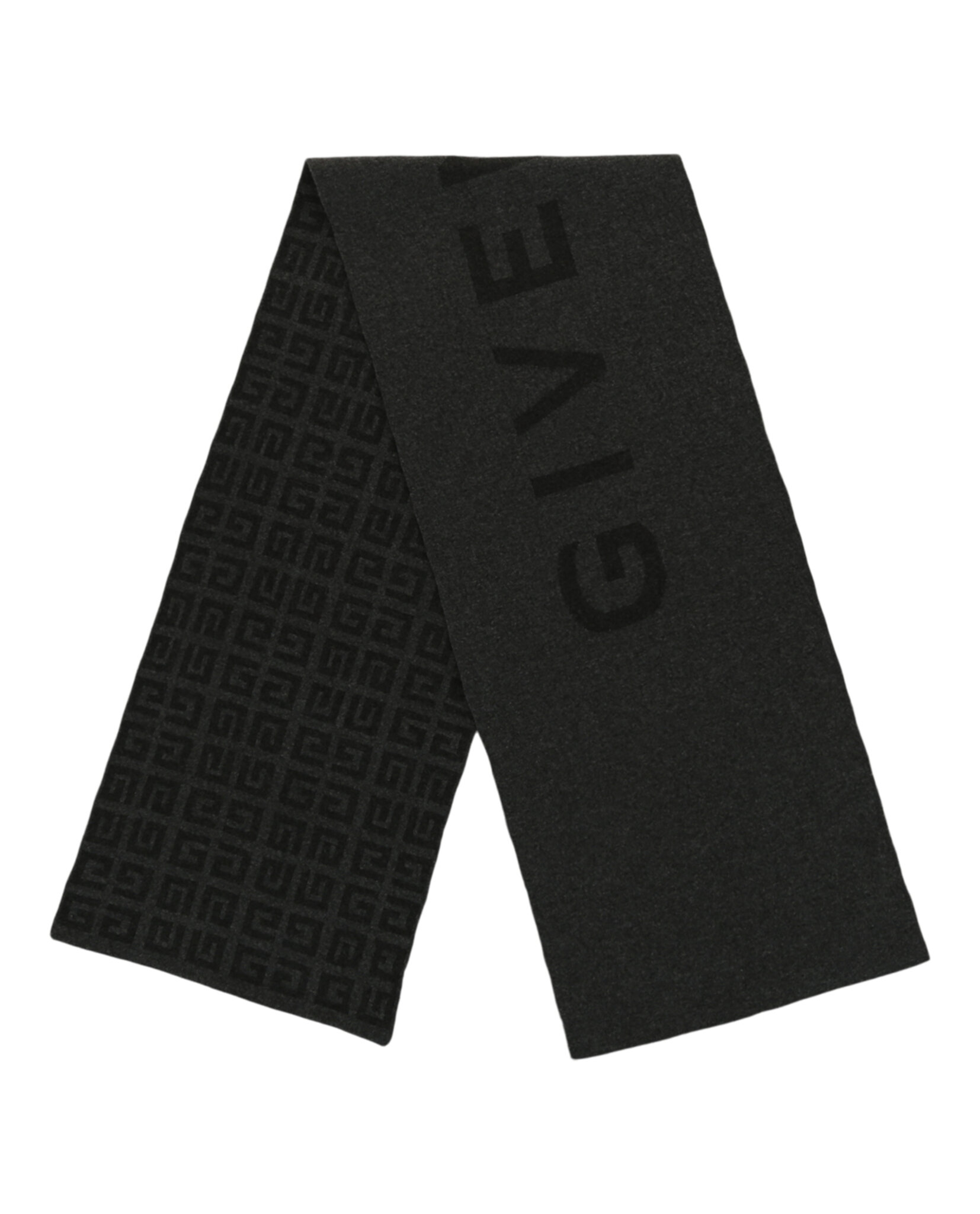 ACCESORIOS DE BUFANDA DE LANA REVERSIBLE CON EL LOGOTIPO 4G DE GIVENCHY (HOMBRE) Y MUJER EN GRIS - 2