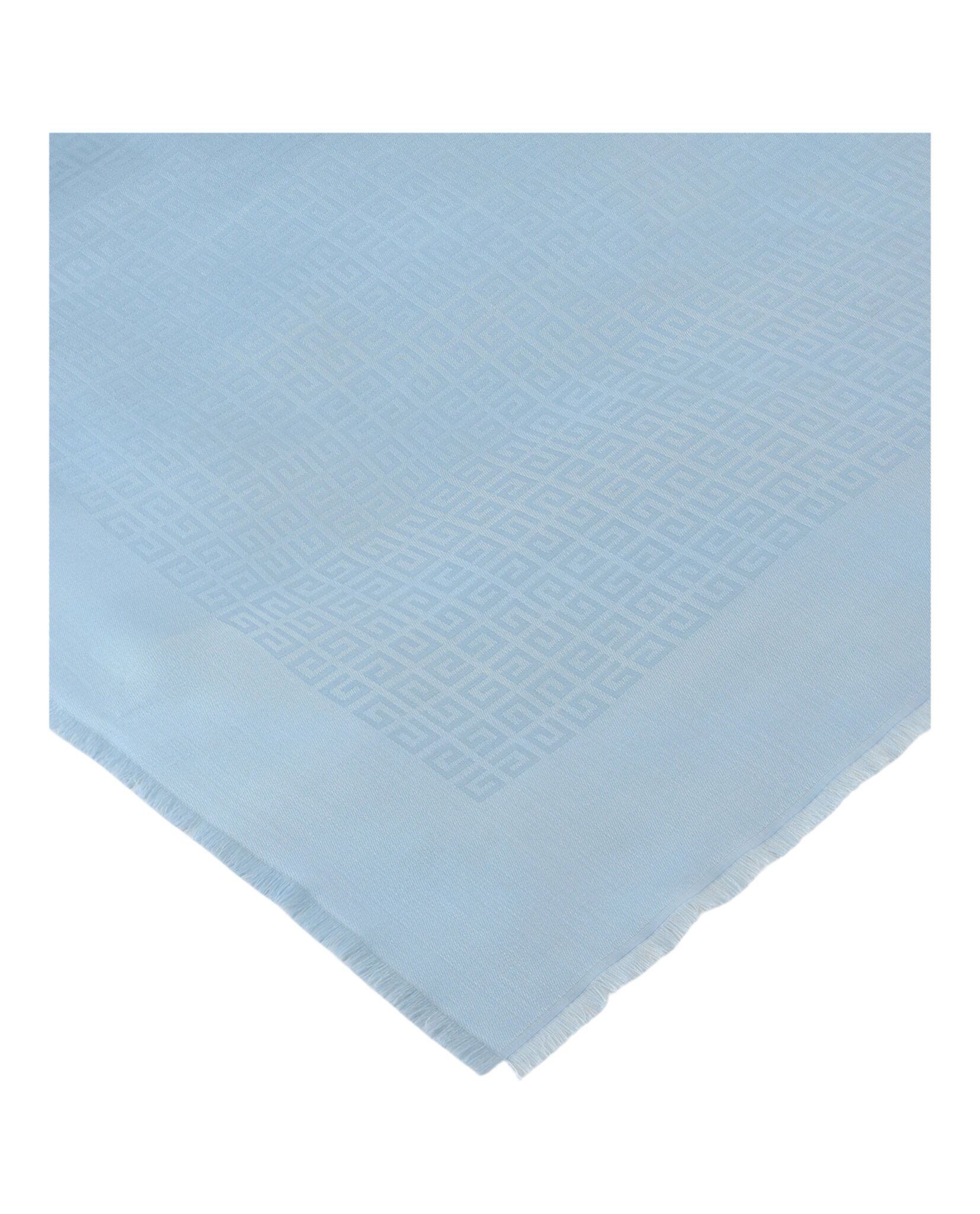ACCESORIOS PARA BUFANDA GIVENCHY 4G CON FLECOS JACQUARD (HOMBRE) Y MUJER EN AZUL CIELO - 2