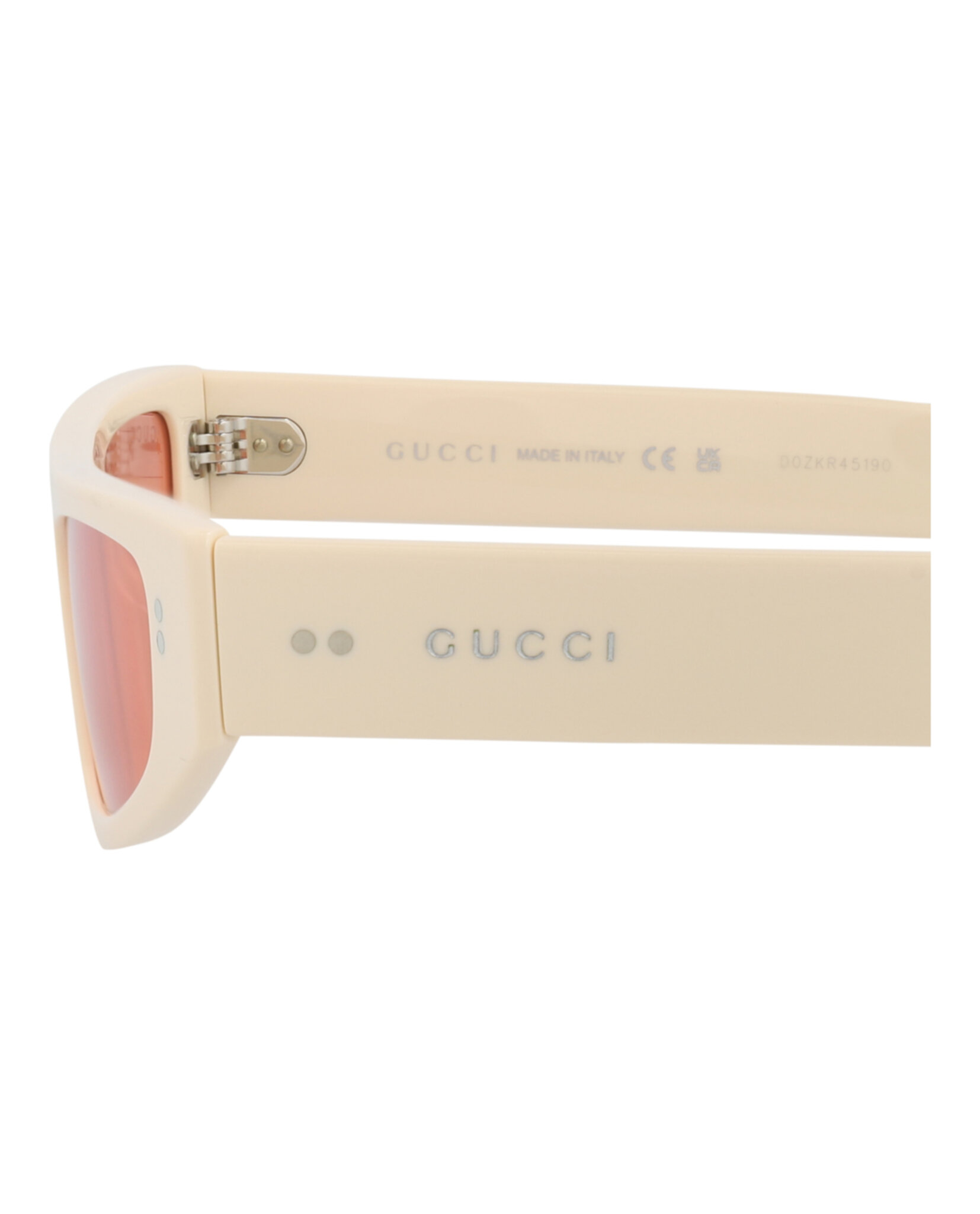 GAFAS DE SOL GUCCI DE ACETATO RECICLADO CON MONTURA DE OJO DE GATO (MUJER) EN ROJO MARFIL - 4
