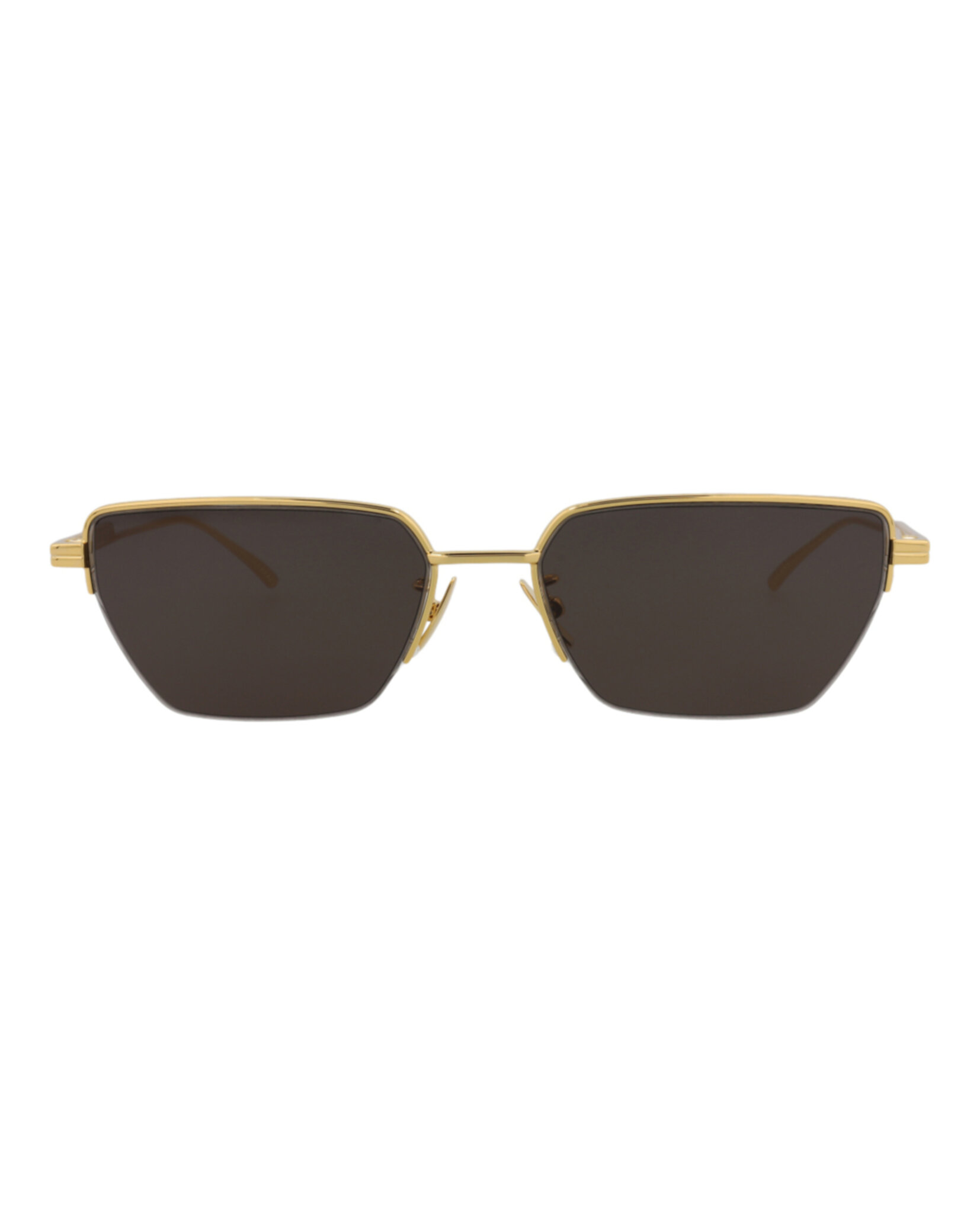 GAFAS DE SOL BOTTEGA VENETA DE METAL CON MONTURA CUADRADA UNISEX EN DORADO Y GRIS - 1