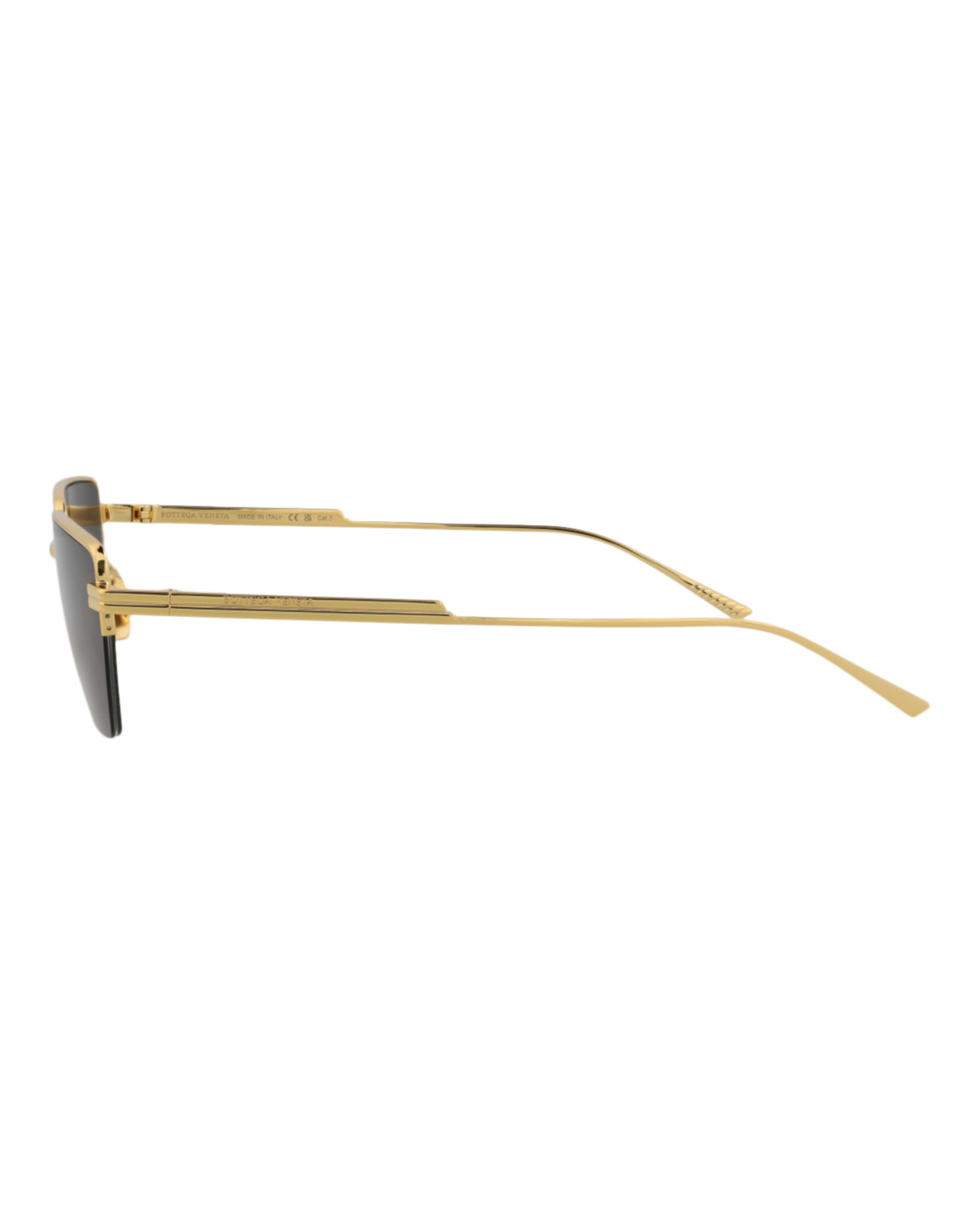 GAFAS DE SOL BOTTEGA VENETA DE METAL CON MONTURA CUADRADA UNISEX EN DORADO Y GRIS - 3