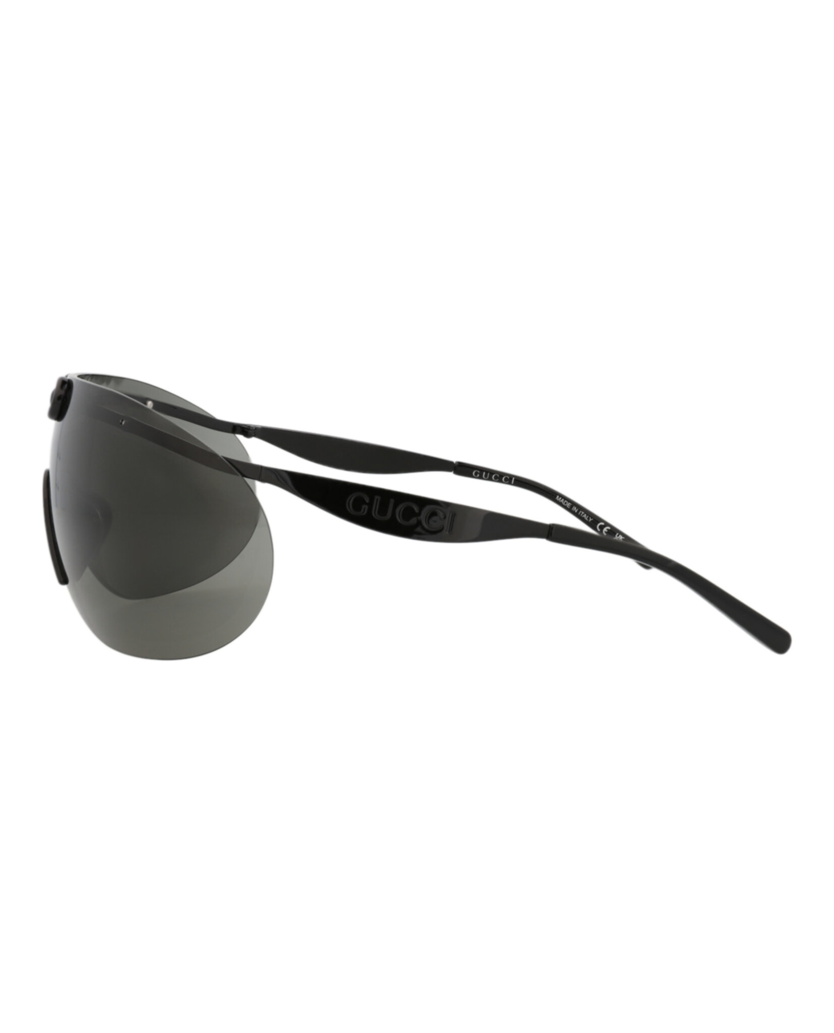 GAFAS DE SOL METÁLICAS GUCCI SHIELD-FRAME (HOMBRE) NEGRO/GRIS - 3