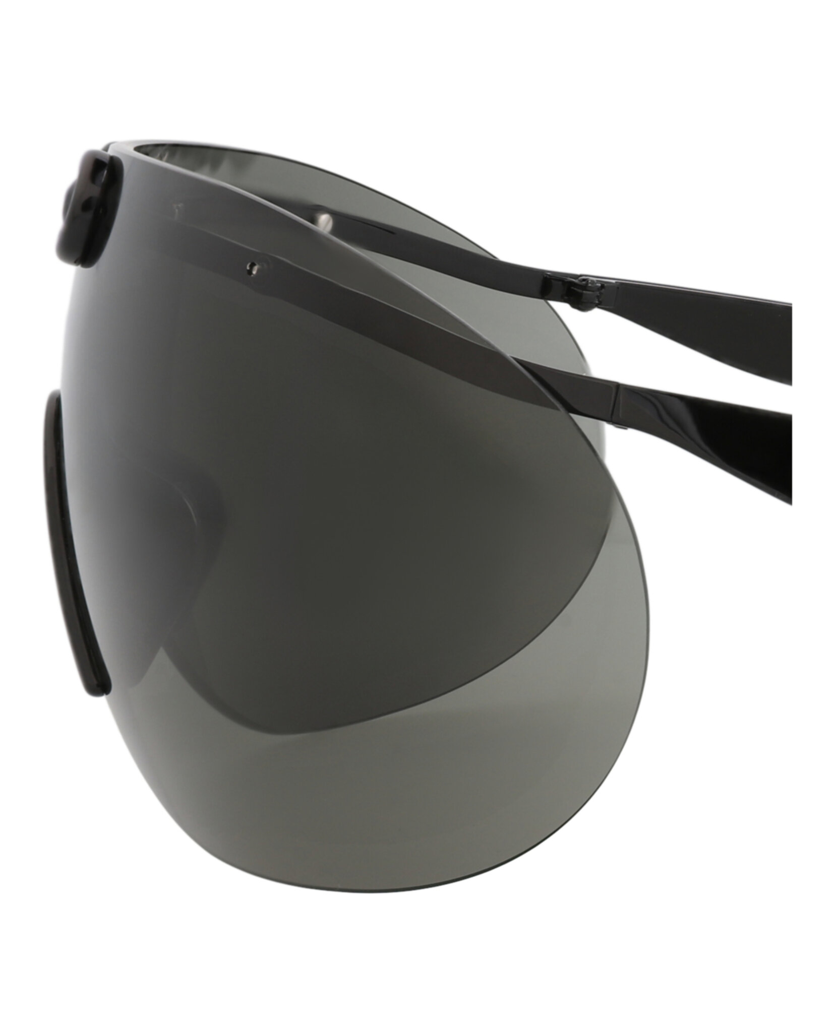 GAFAS DE SOL METÁLICAS GUCCI SHIELD-FRAME (HOMBRE) NEGRO/GRIS - 4