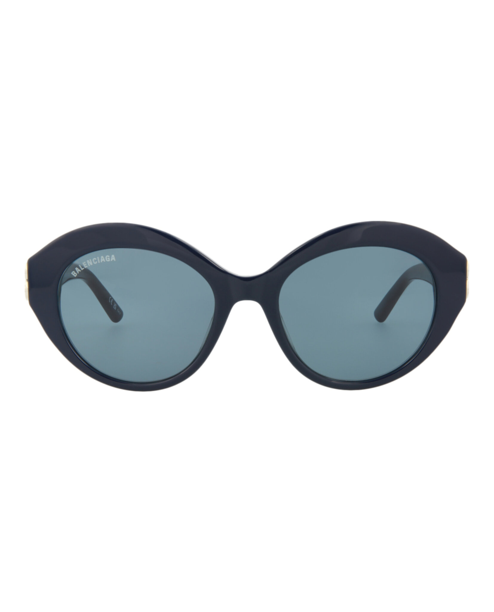GAFAS DE SOL BALENCIAGA DE ACETATO CON MONTURA REDONDA (MUJER) EN AZUL PLATEADO Y AZUL - 1