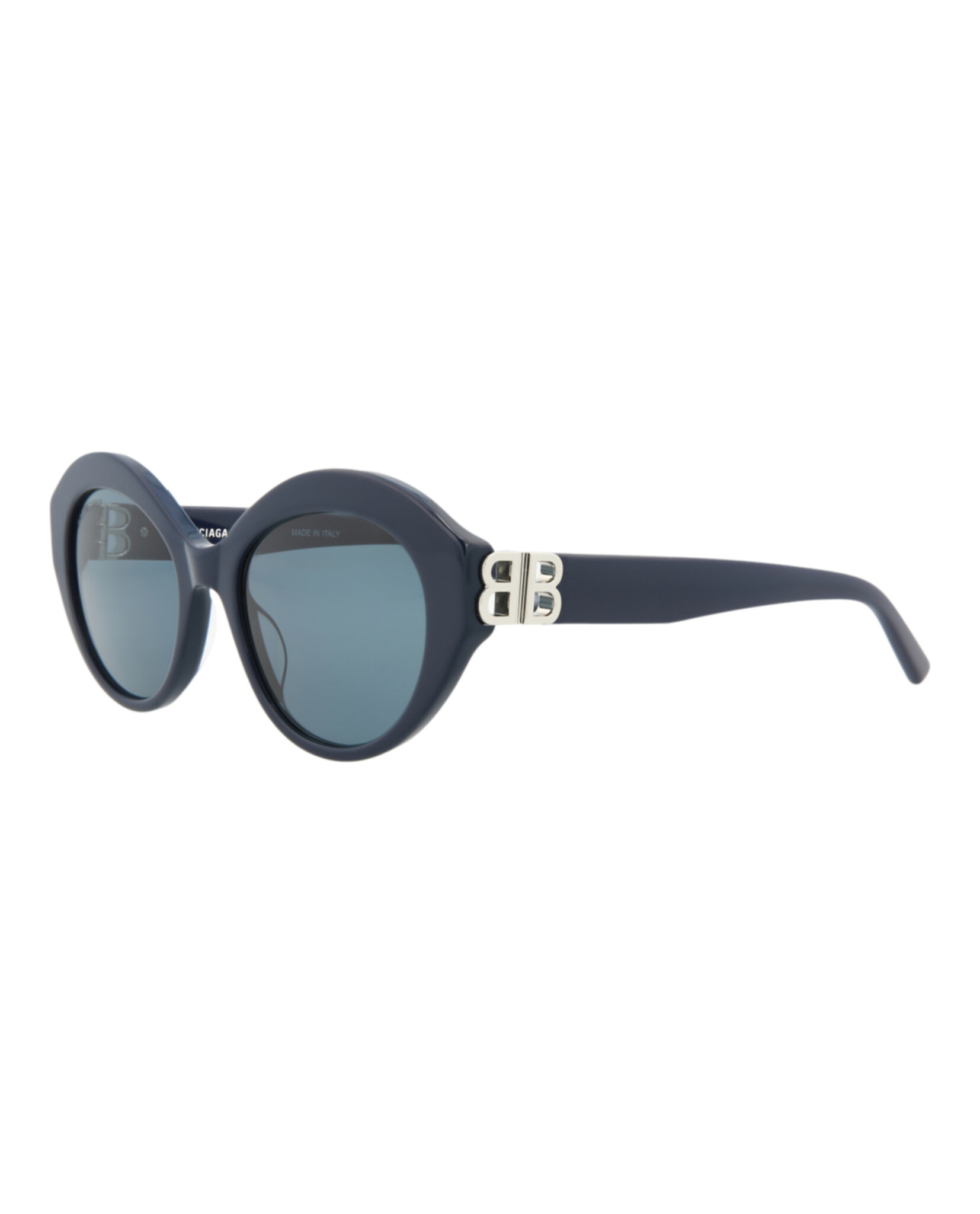 GAFAS DE SOL BALENCIAGA DE ACETATO CON MONTURA REDONDA (MUJER) EN AZUL PLATEADO Y AZUL - 2