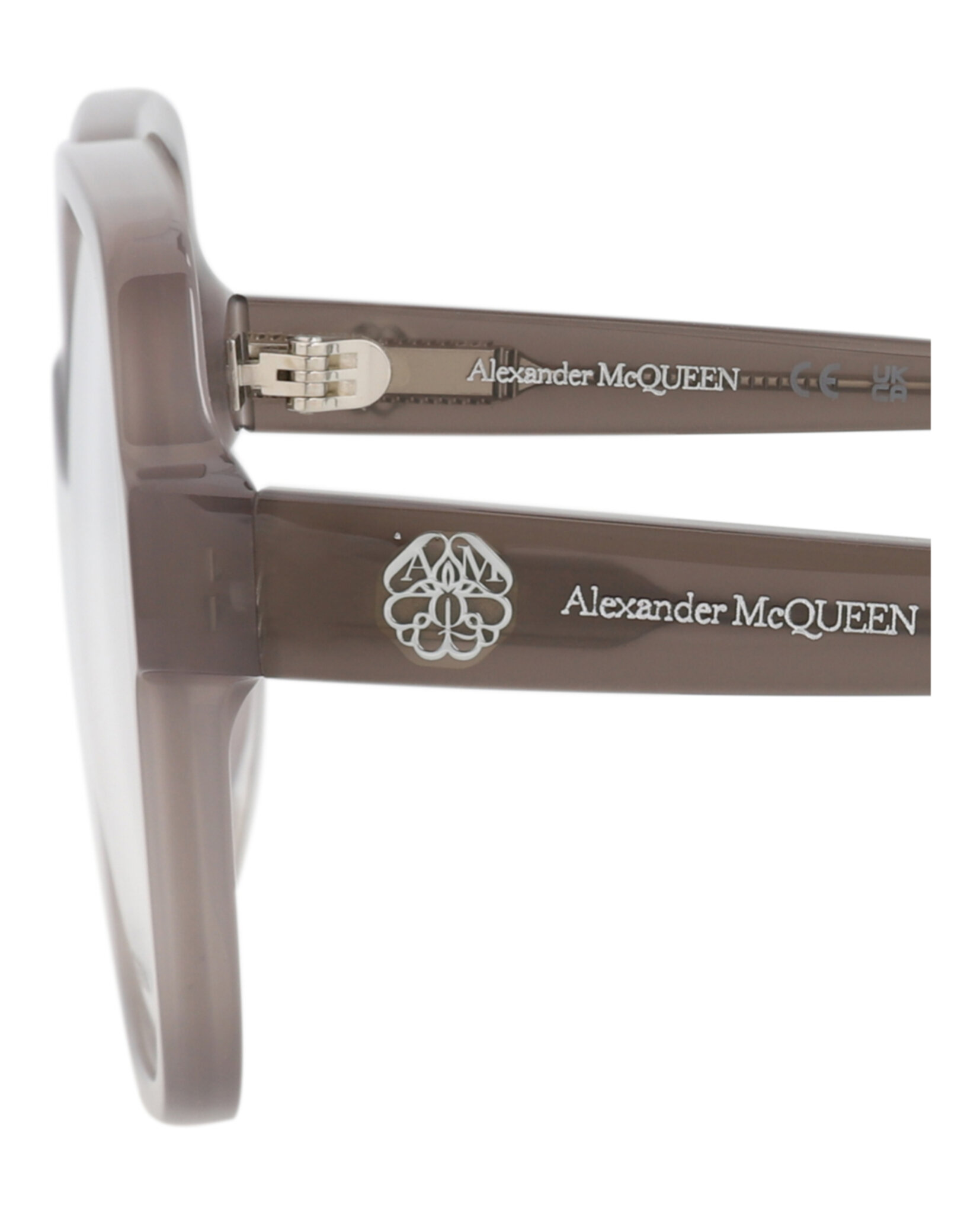 MONTURA ÓPTICA CON MONTURA CUADRADA (MUJER) DE ALEXANDER MCQUEEN EN GRIS GRIS - 4