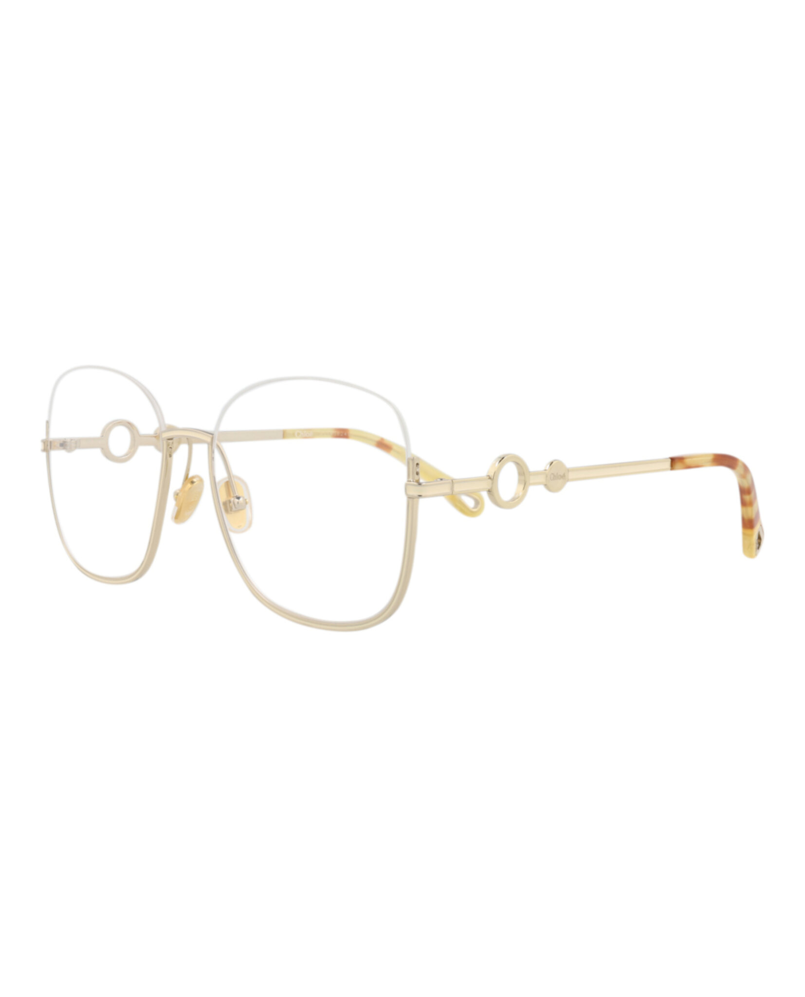 MONTURA ÓPTICA CHLOÉ CON MARCO CUADRADO (MUJER) EN DORADO DORADO TRANSPARENTE - 2