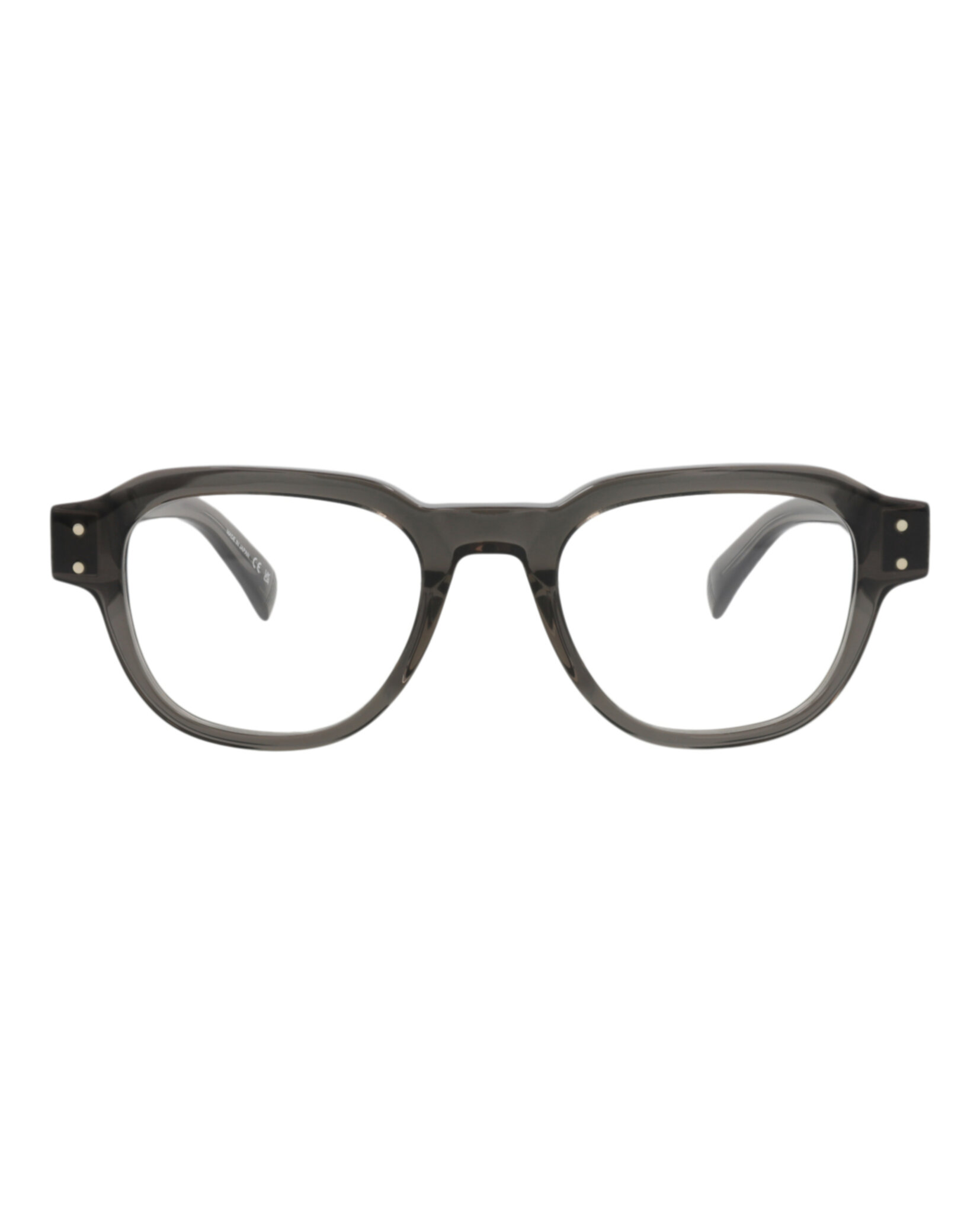 MONTURA ÓPTICA DUNHILL DE ACETATO CON MARCO REDONDO (HOMBRE) EN GRIS GRIS TRANSPARENTE - 1