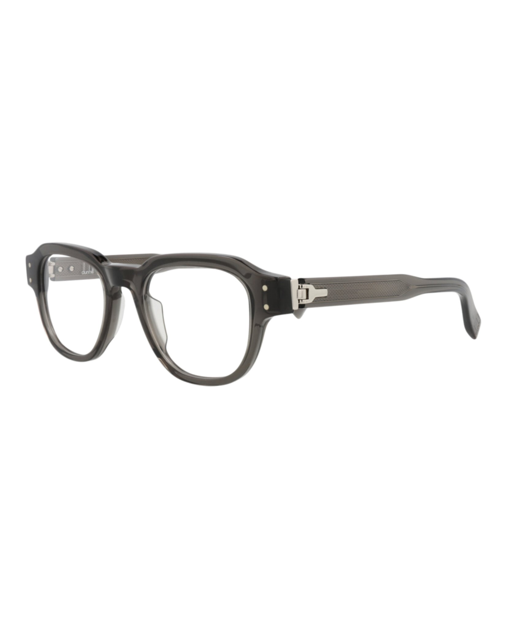 MONTURA ÓPTICA DUNHILL DE ACETATO CON MARCO REDONDO (HOMBRE) EN GRIS GRIS TRANSPARENTE - 2