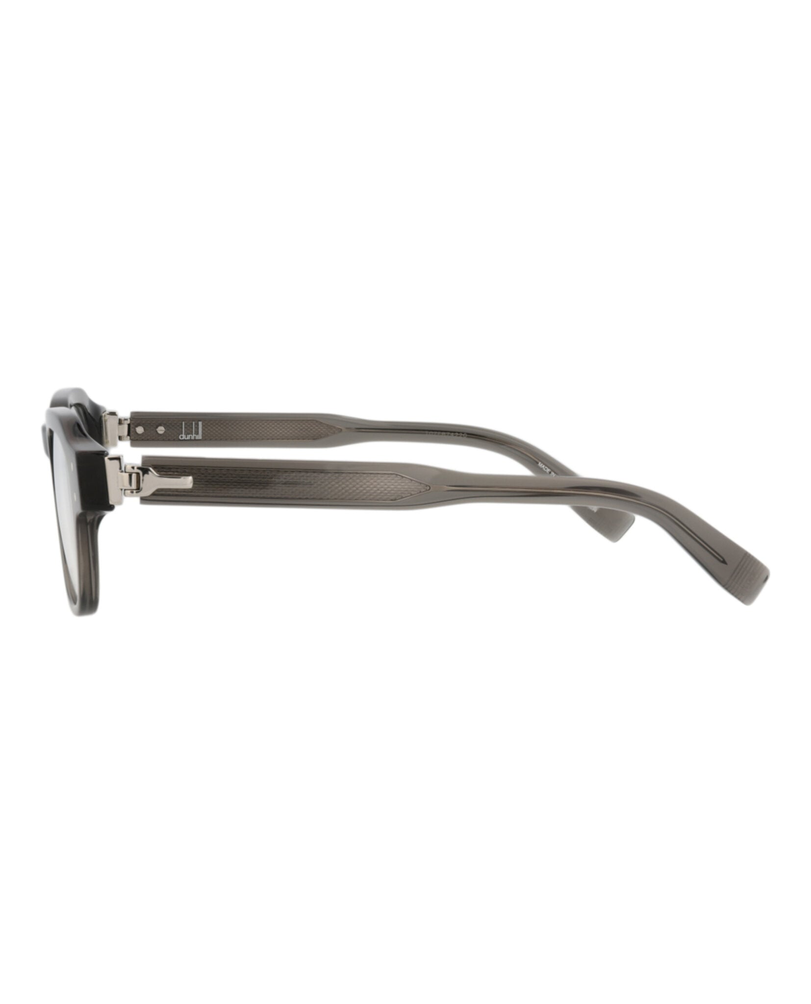 MONTURA ÓPTICA DUNHILL DE ACETATO CON MARCO REDONDO (HOMBRE) EN GRIS GRIS TRANSPARENTE - 3