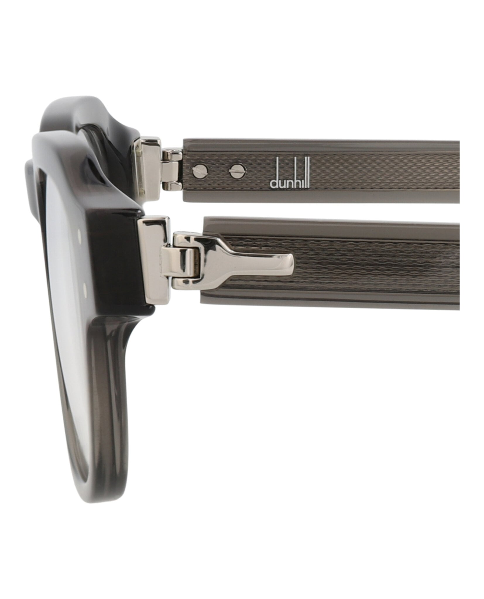 MONTURA ÓPTICA DUNHILL DE ACETATO CON MARCO REDONDO (HOMBRE) EN GRIS GRIS TRANSPARENTE - 4