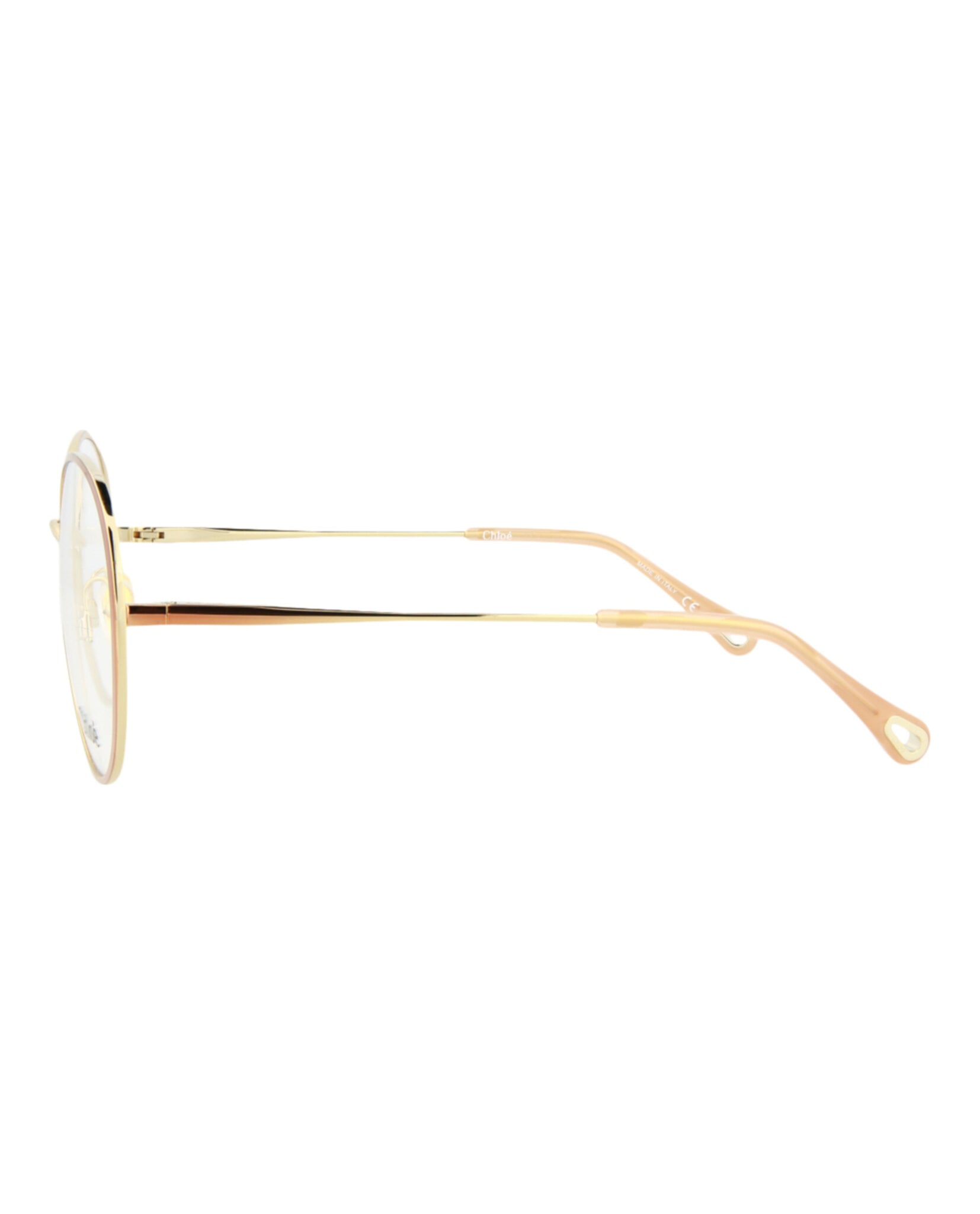 MONTURA ÓPTICA METÁLICAS CHLOÉ CON MARCO REDONDO (MUJER) EN COLOR NUDE TRANSPARENTE - 3