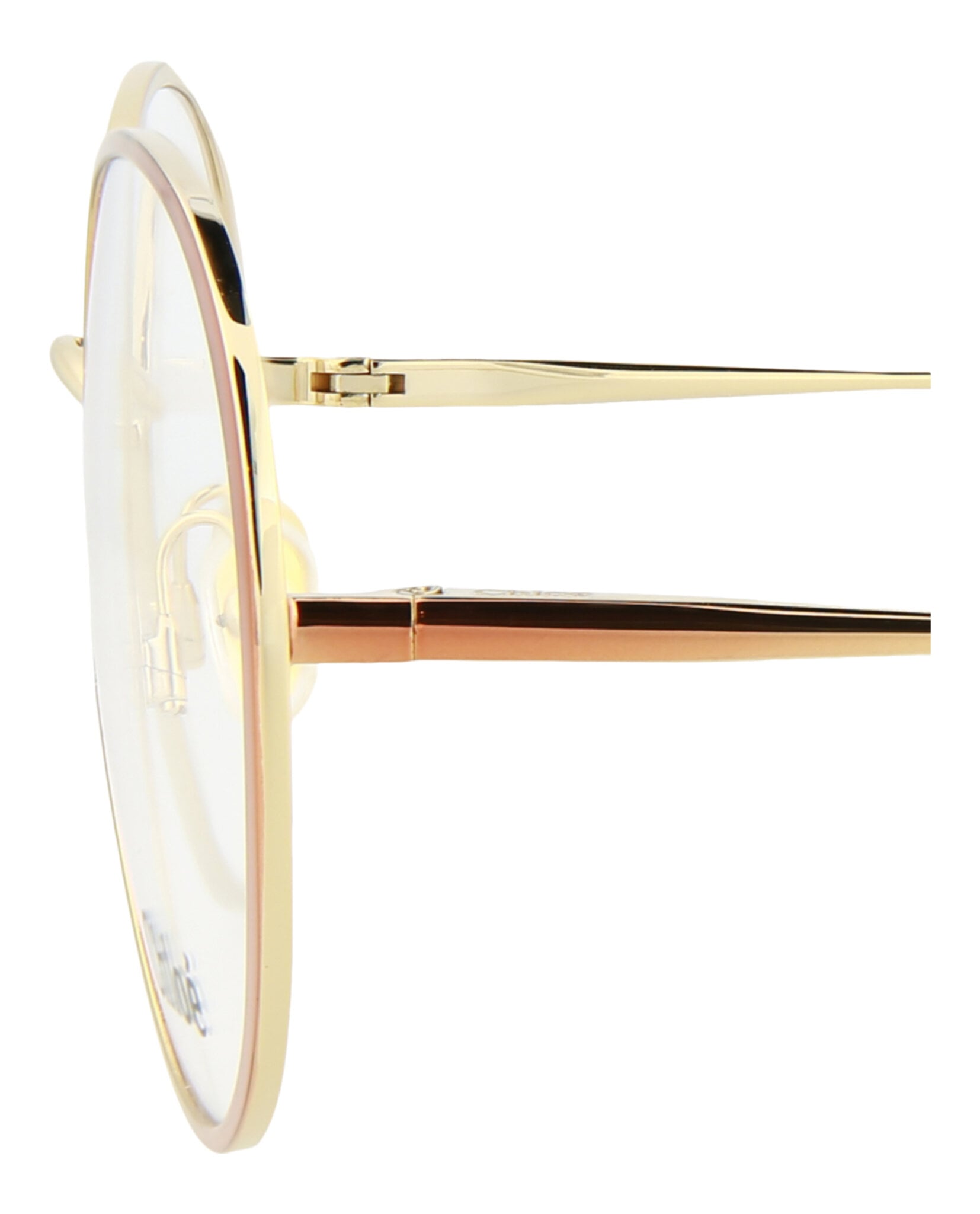 MONTURA ÓPTICA METÁLICAS CHLOÉ CON MARCO REDONDO (MUJER) EN COLOR NUDE TRANSPARENTE - 4