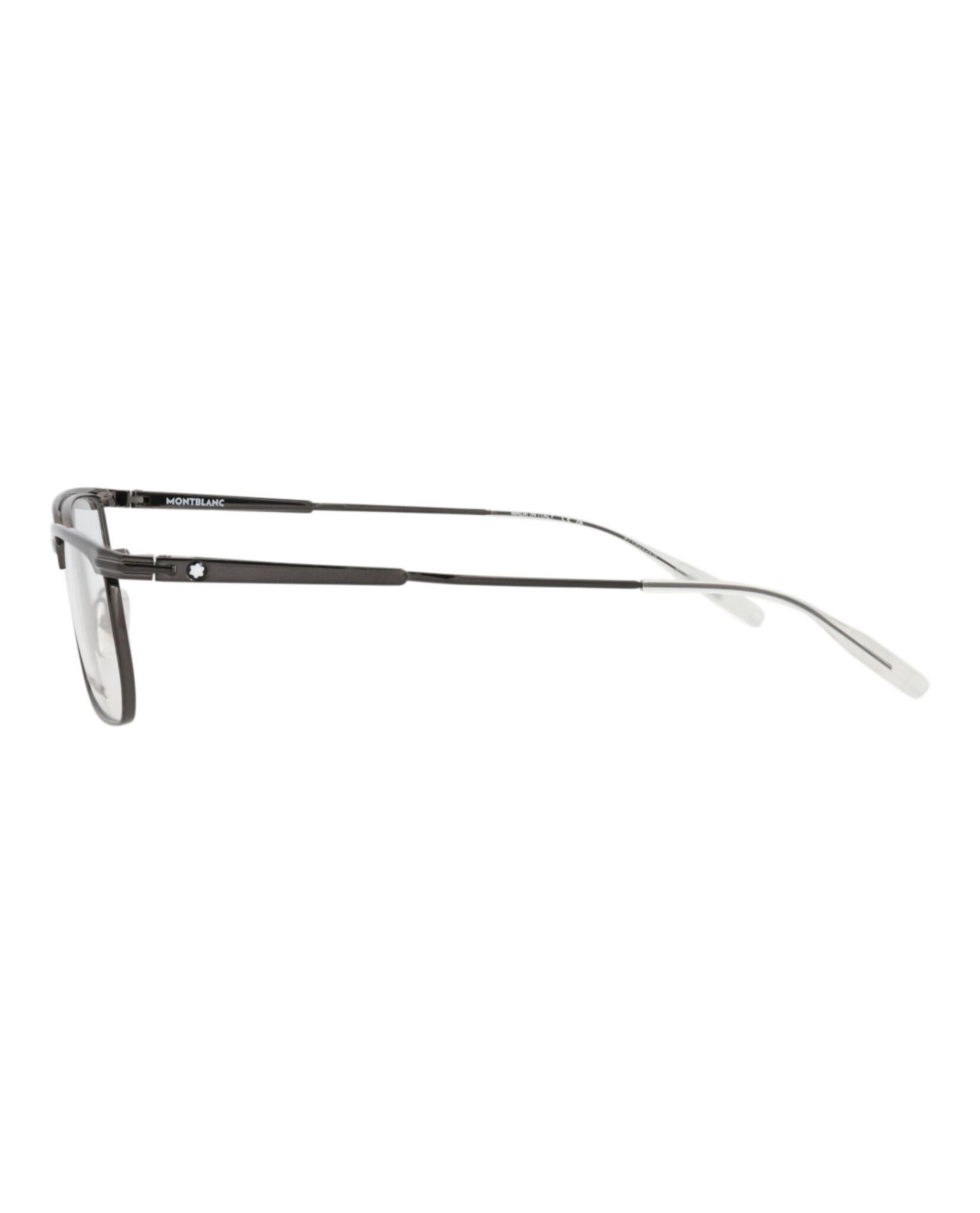 MONTURA ÓPTICA METÁLICAS MONTBLANC CON MARCO CUADRADO (HOMBRE) EN RUTENIO Y RUTENIO TRANSPARENT - 3