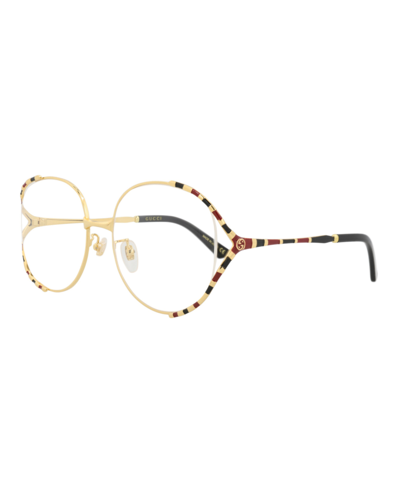MONTURA ÓPTICA CON MARCO REDONDO GUCCI (MUJER) EN DORADO DORADO TRANSPARENTE - 2
