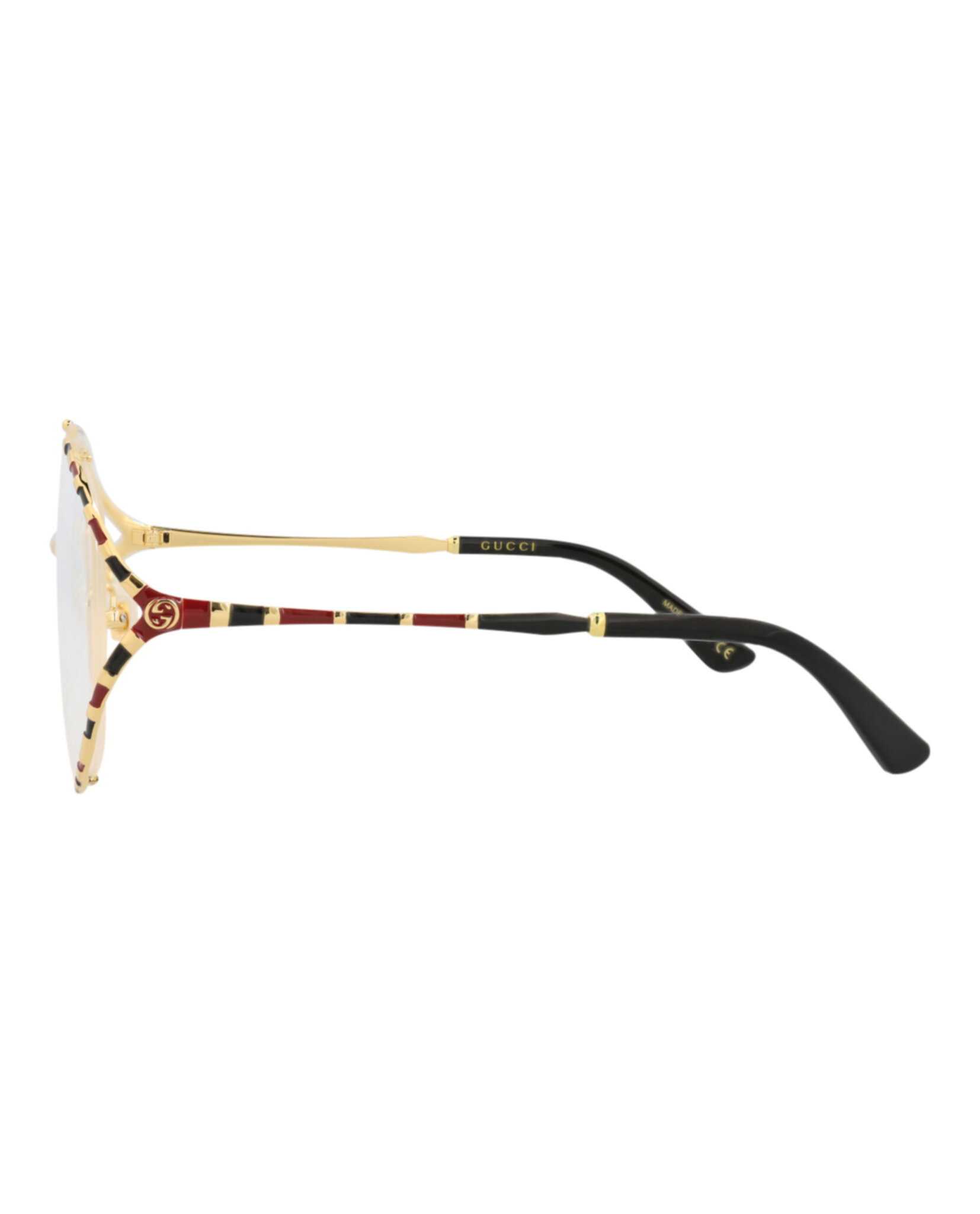 MONTURA ÓPTICA CON MARCO REDONDO GUCCI (MUJER) EN DORADO DORADO TRANSPARENTE - 3