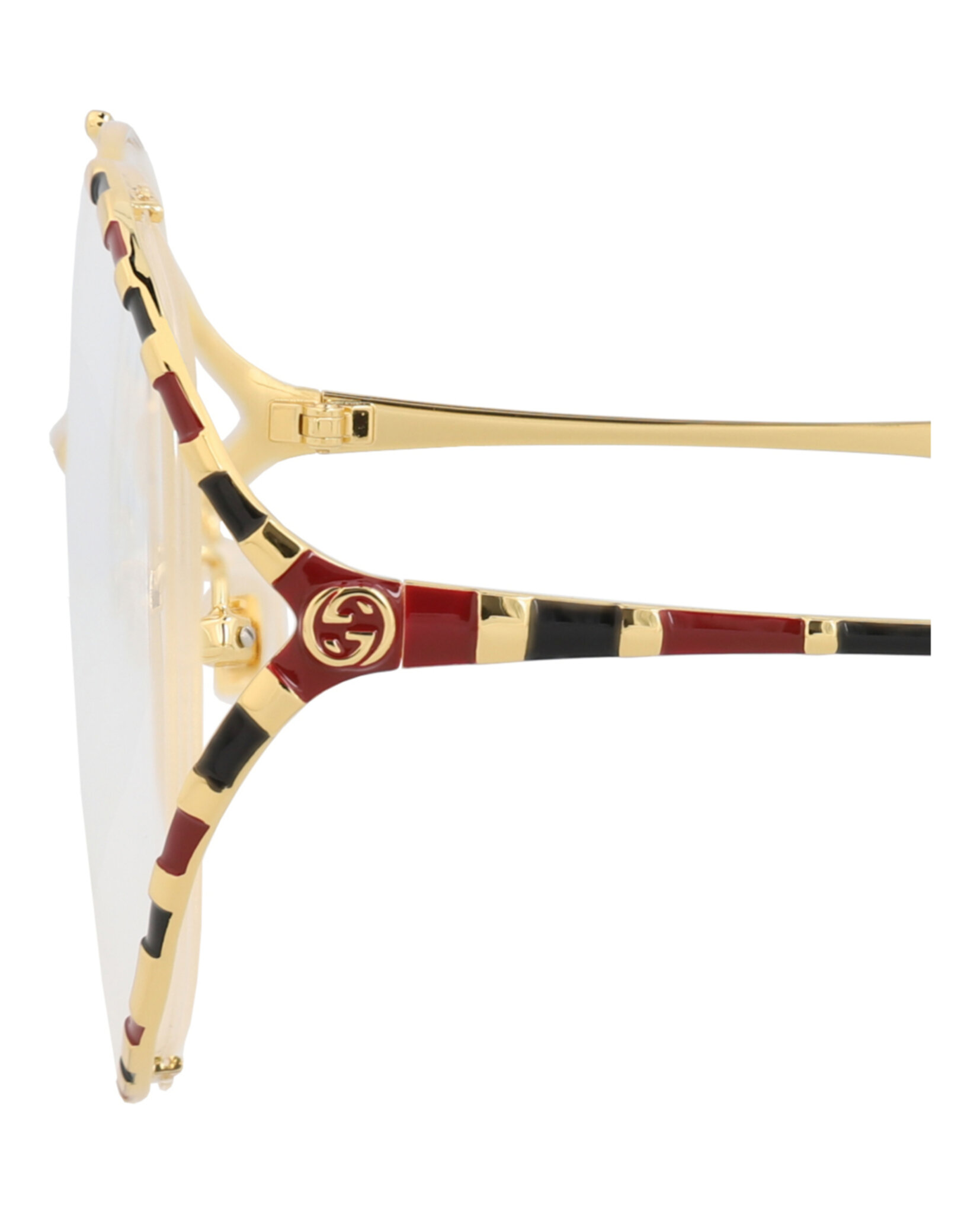 MONTURA ÓPTICA CON MARCO REDONDO GUCCI (MUJER) EN DORADO DORADO TRANSPARENTE - 4