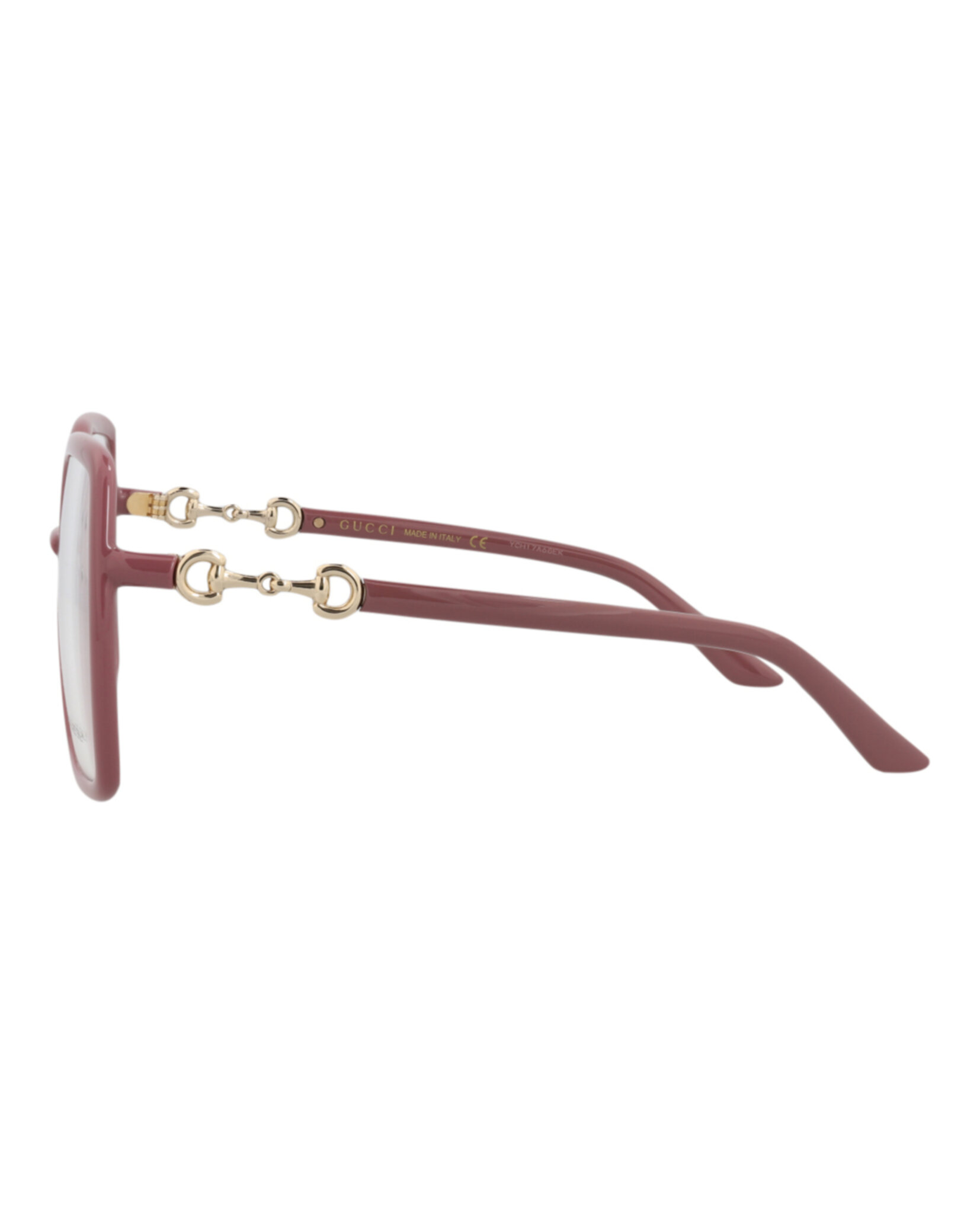 MONTURA ÓPTICA DE INYECCIÓN DE MARCO CUADRADO GUCCI (MUJER) EN ROSA ROSA Y TRANSPARENTE - 3