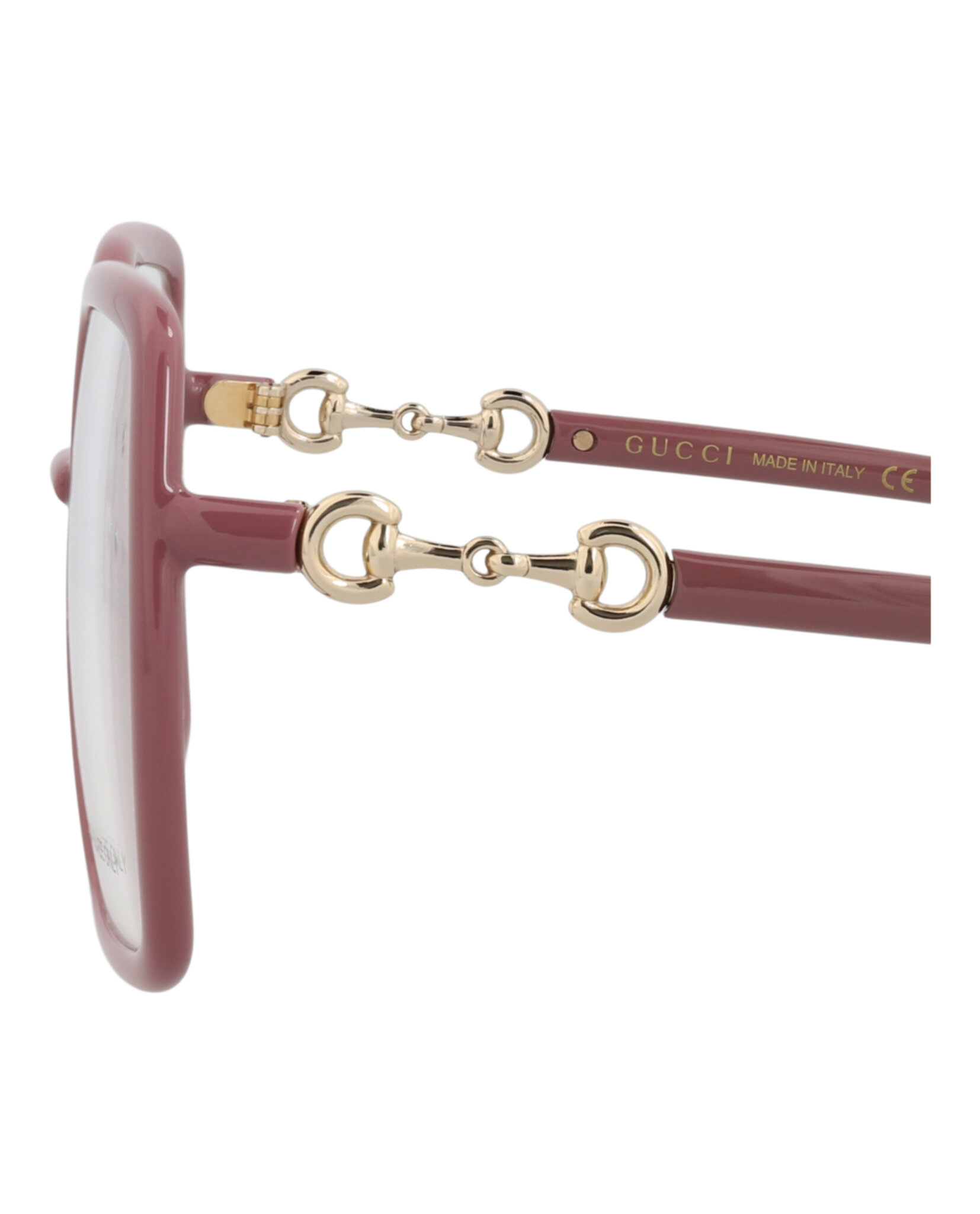 MONTURA ÓPTICA DE INYECCIÓN DE MARCO CUADRADO GUCCI (MUJER) EN ROSA ROSA Y TRANSPARENTE - 4
