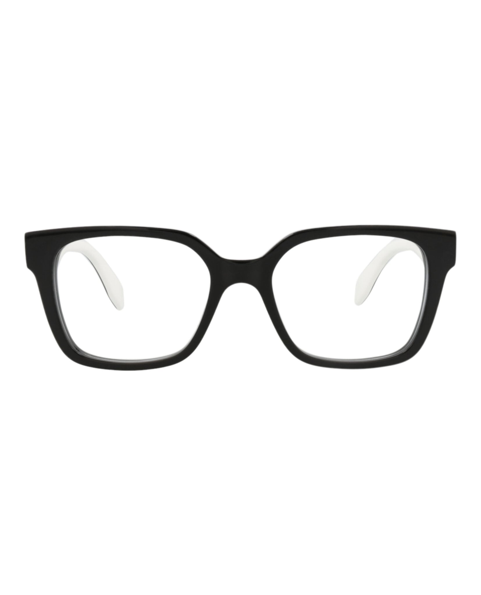 MONTURA ÓPTICA ALEXANDER MCQUEEN DE ACETATO CON MARCO CUADRADO (HOMBRE) EN NEGRO NEGRO TRANSPAREN - 1