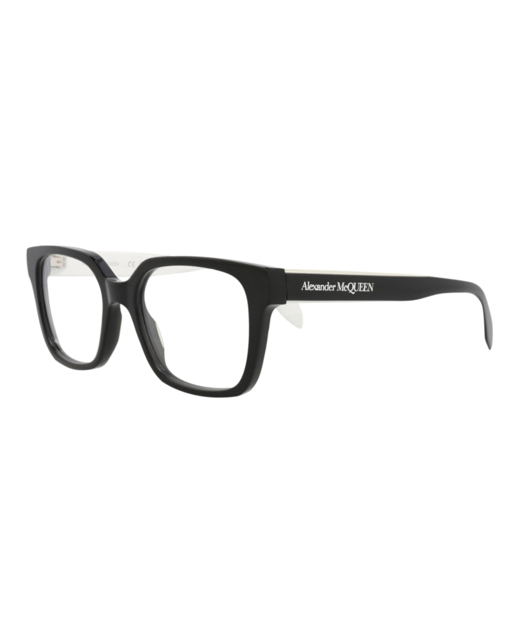 MONTURA ÓPTICA ALEXANDER MCQUEEN DE ACETATO CON MARCO CUADRADO (HOMBRE) EN NEGRO NEGRO TRANSPAREN - 2