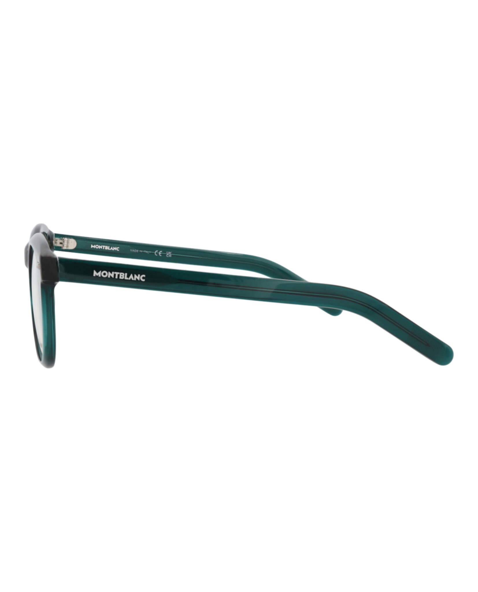 MONTURA ÓPTICA MONTBLANC DE ACETATO CON MARCO REDONDO (HOMBRE) EN VERDE VERDE Y TRANSPARENTE - 3