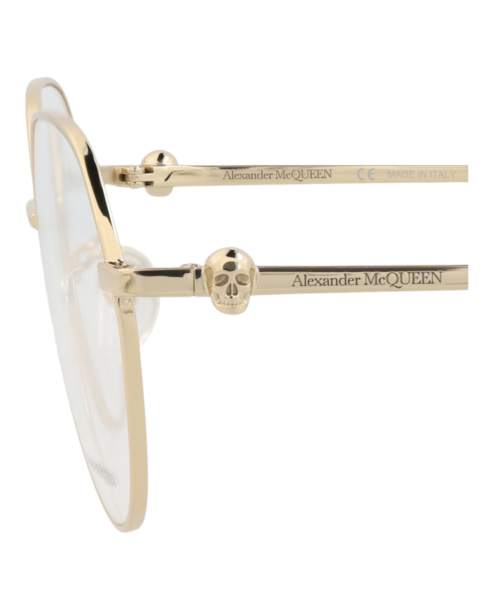 MONTURA ÓPTICA CON MARCO REDONDO ALEXANDER MCQUEEN (HOMBRE) Y MUJER EN DORADO DORADO Y - 4