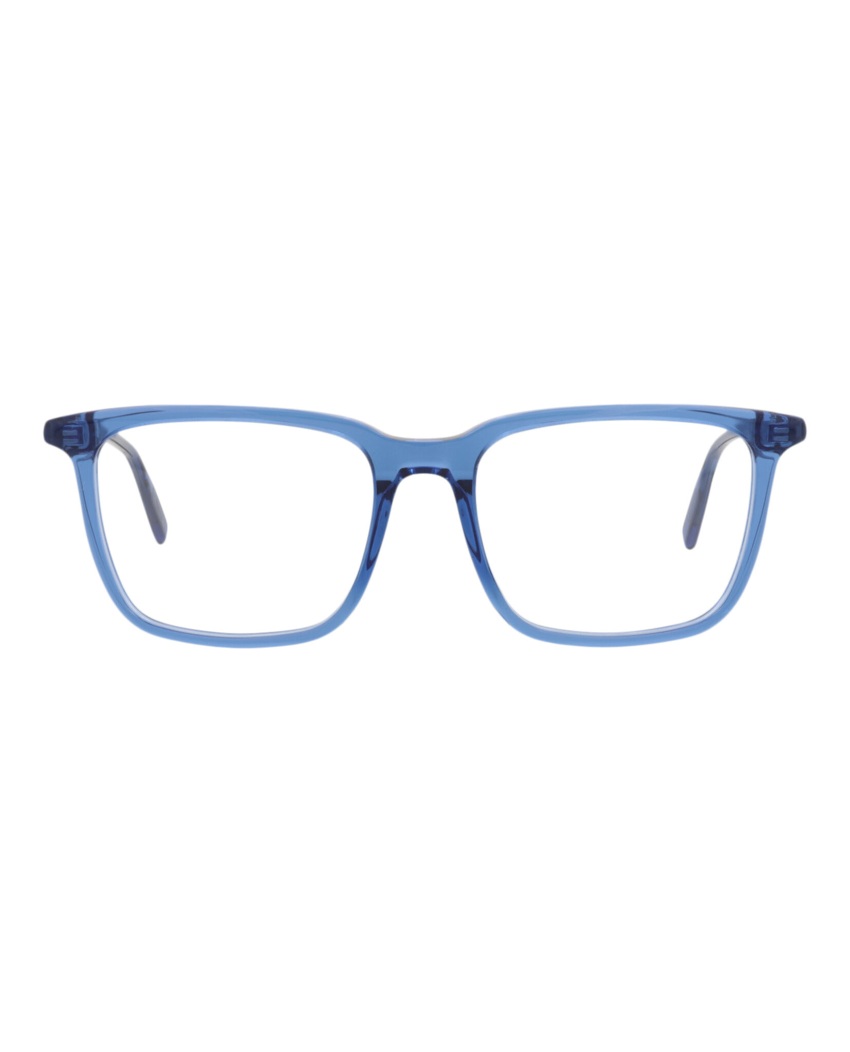 MONTURA ÓPTICA MONTBLANC DE ACETATO CON MONTURA CUADRADA (HOMBRE) EN AZUL AZUL Y TRANSPARENTE - 1