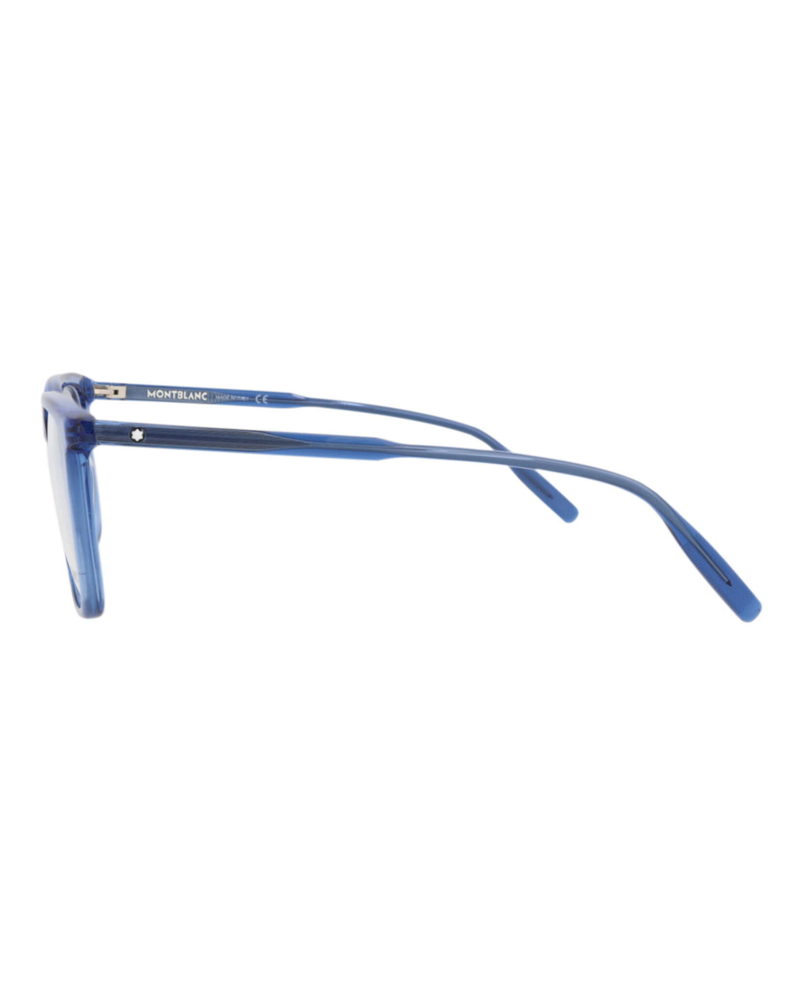 MONTURA ÓPTICA MONTBLANC DE ACETATO CON MONTURA CUADRADA (HOMBRE) EN AZUL AZUL Y TRANSPARENTE - 3