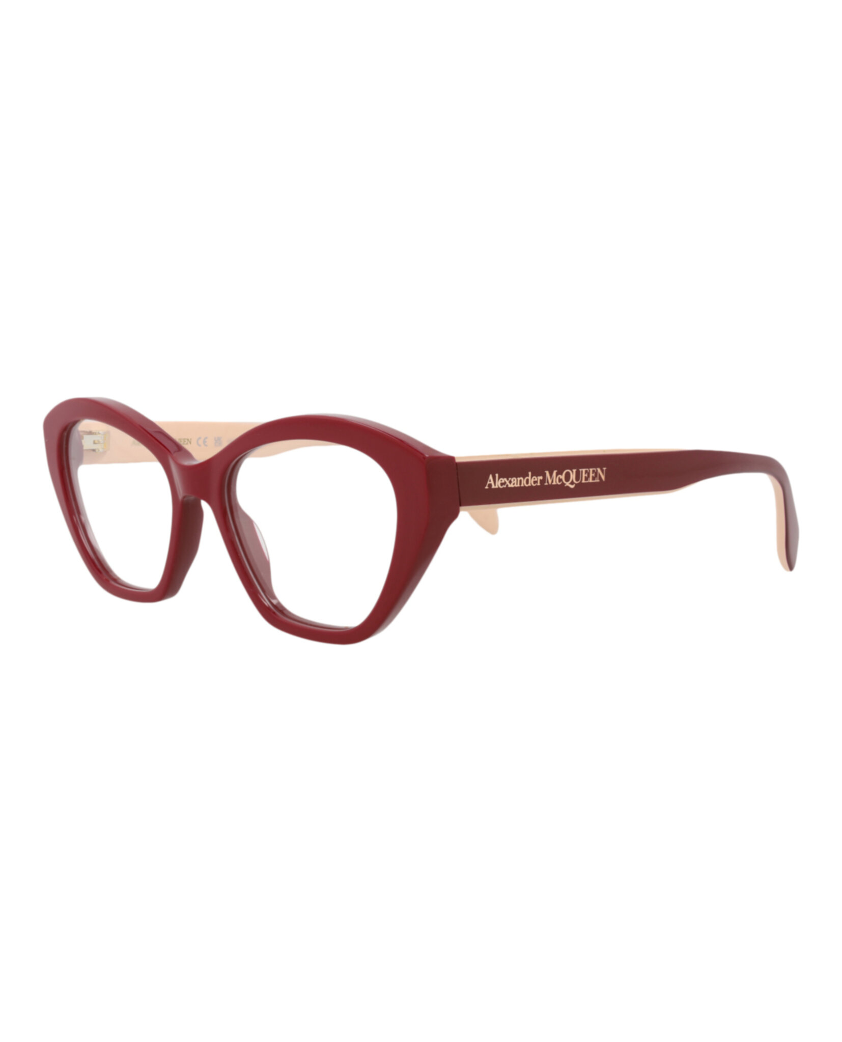 MONTURA ÓPTICA ALEXANDER MCQUEEN CON FORMA DE OJO DE GATO (MUJER) EN ROJO ROJO Y T - 2