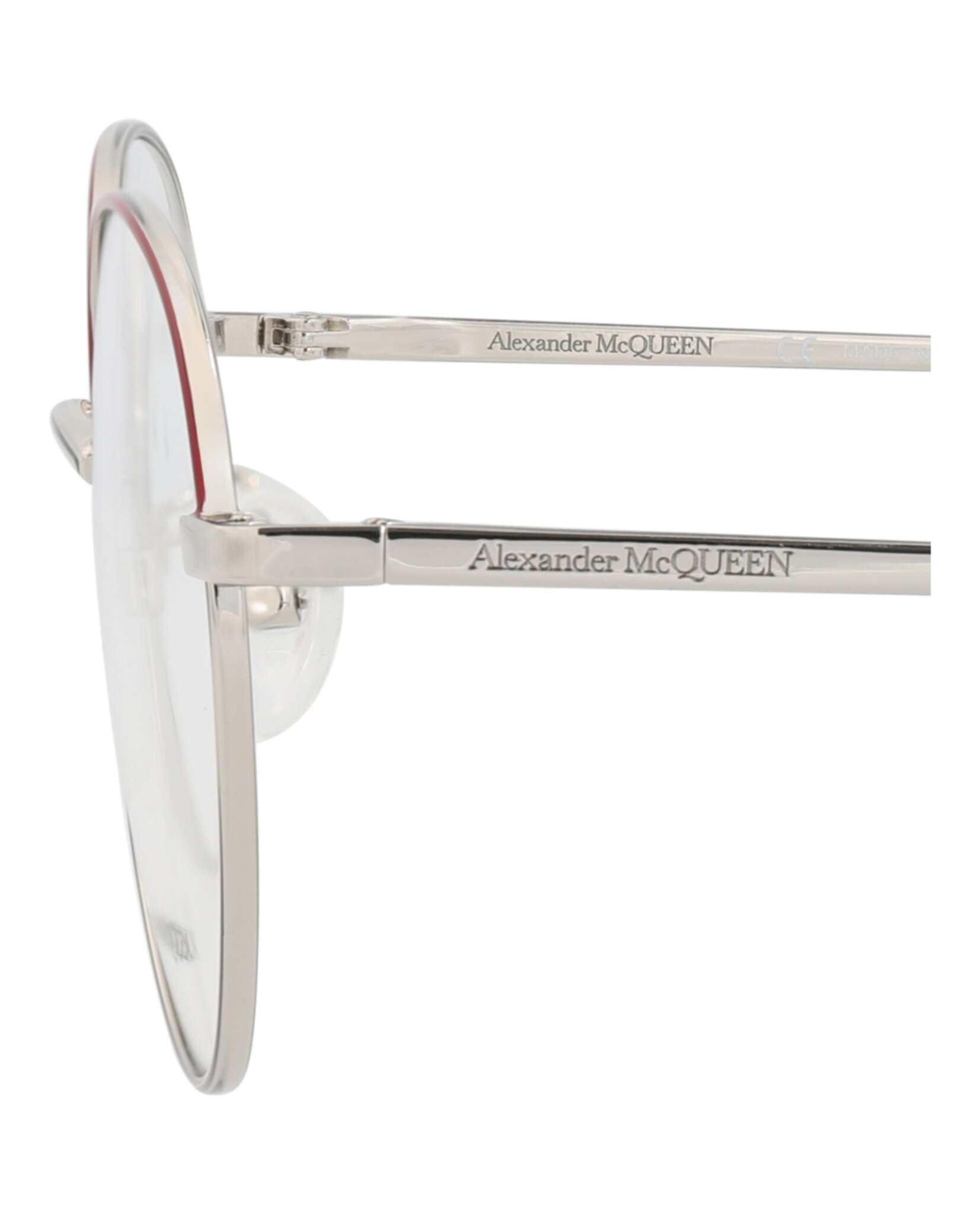 MONTURA ÓPTICA CON MARCO REDONDO ALEXANDER MCQUEEN (HOMBRE) Y MUJER EN PLATA PLATEADA T - 4