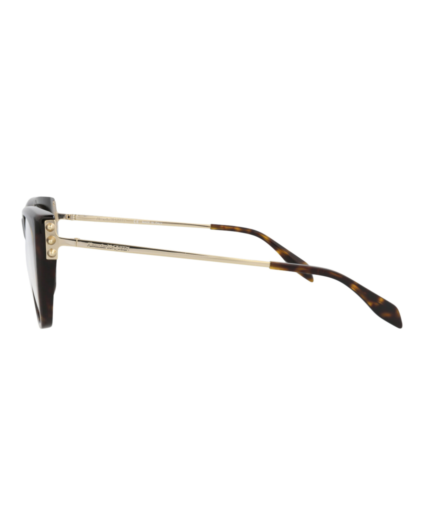 MONTURA ÓPTICA ALEXANDER MCQUEEN CON FORMA DE OJO DE GATO (MUJER) EN ORO HABANA TRAN - 3