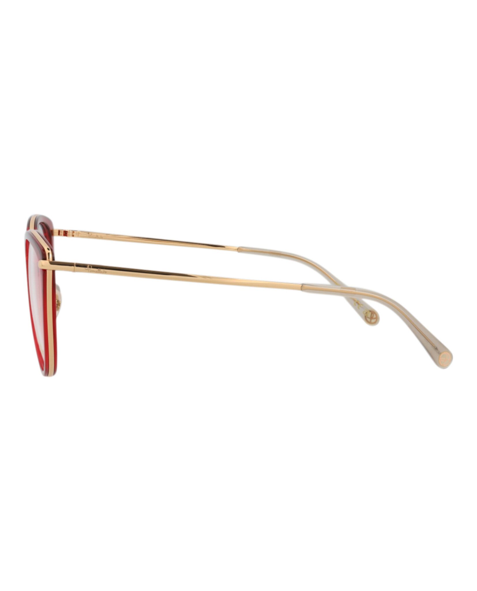 MONTURA ÓPTICA POMELLATO CON FORMA DE OJO DE GATO (MUJER) EN ORO ROJO TRANSPARENTE - 3