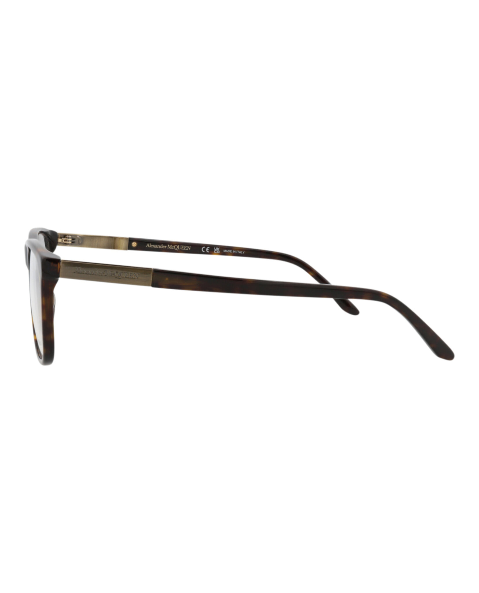 MONTURA ÓPTICA CON MARCO CUADRADO ALEXANDER MCQUEEN (HOMBRE) EN COLOR HAVANA GOLD TR - 3