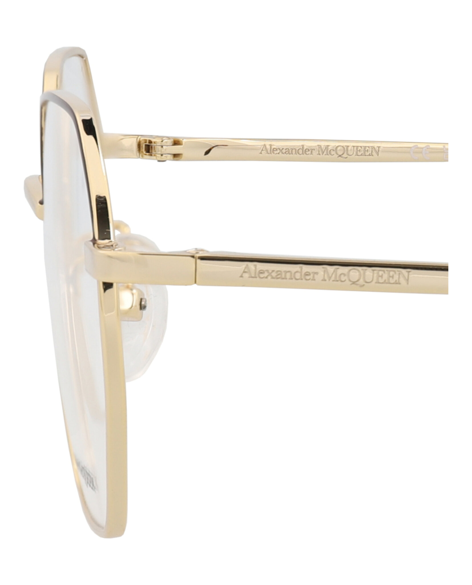 MONTURA ÓPTICA CON MARCO REDONDO ALEXANDER MCQUEEN (HOMBRE) Y MUJER EN DORADO DORADO Y - 4
