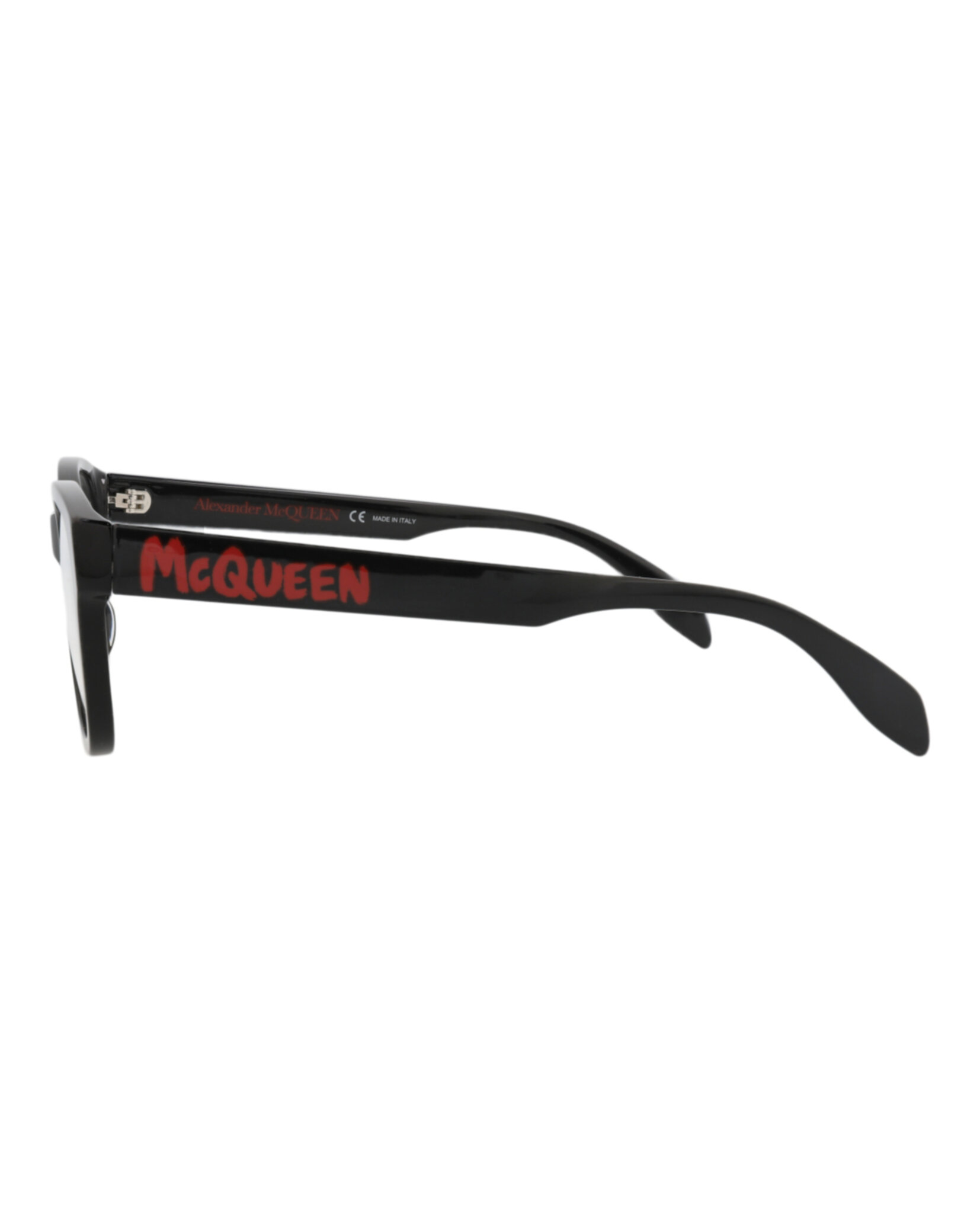 MONTURA ÓPTICA ALEXANDER MCQUEEN DE ACETATO CON MARCO CUADRADO (HOMBRE) EN NEGRO NEGRO TRANSPAREN - 3