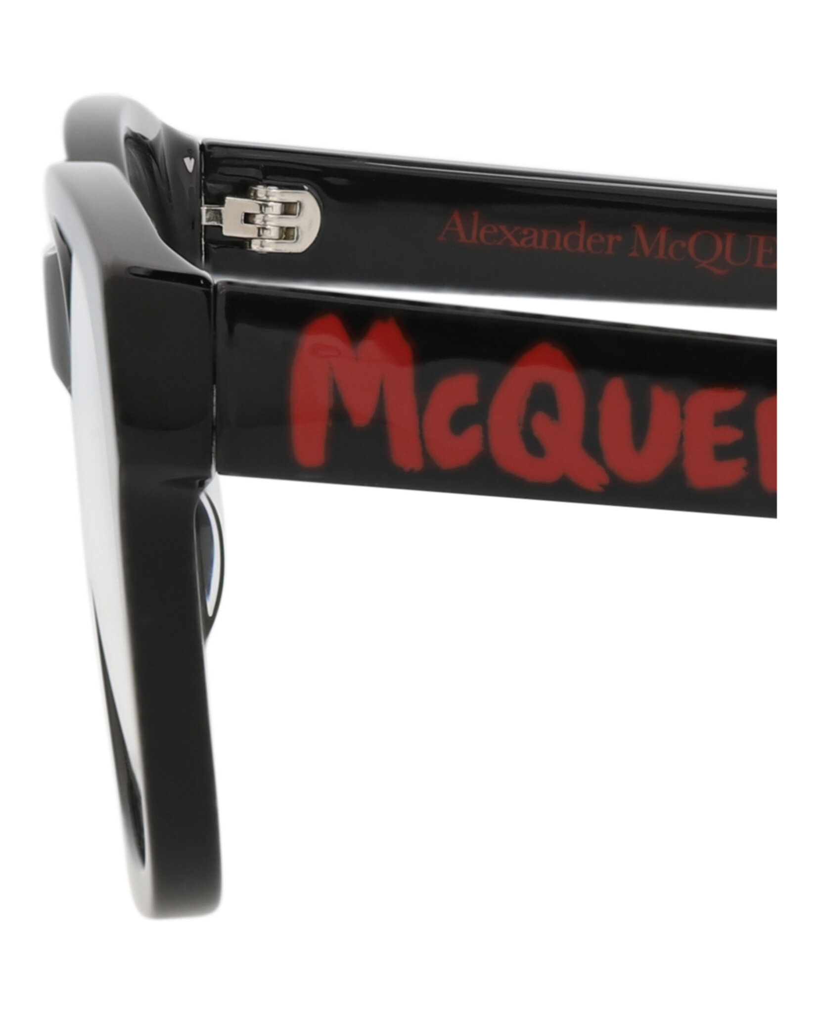 MONTURA ÓPTICA ALEXANDER MCQUEEN DE ACETATO CON MARCO CUADRADO (HOMBRE) EN NEGRO NEGRO TRANSPAREN - 4