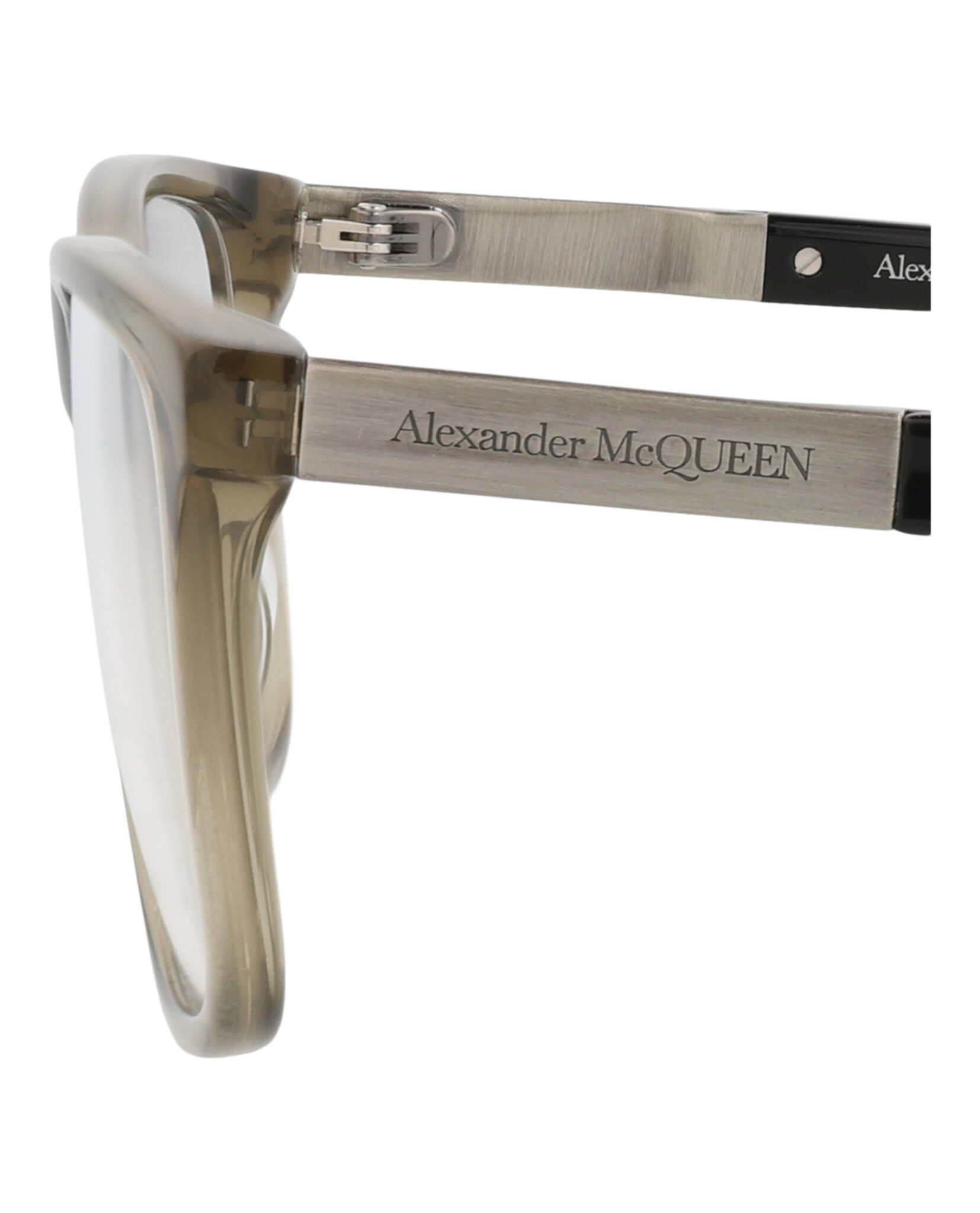 MONTURA ÓPTICA CON MONTURA CUADRADA (HOMBRE) DE ALEXANDER MCQUEEN COLOR VERDE PLATE - 4