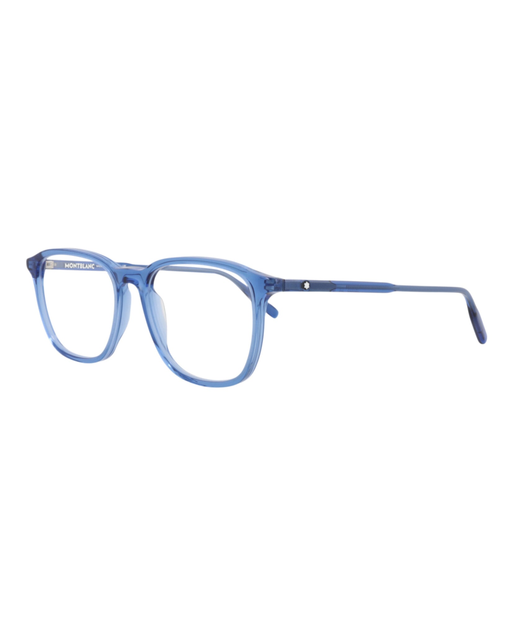 MONTURA ÓPTICA MONTBLANC DE ACETATO CON MONTURA CUADRADA (HOMBRE) EN AZUL AZUL Y TRANSPARENTE - 2