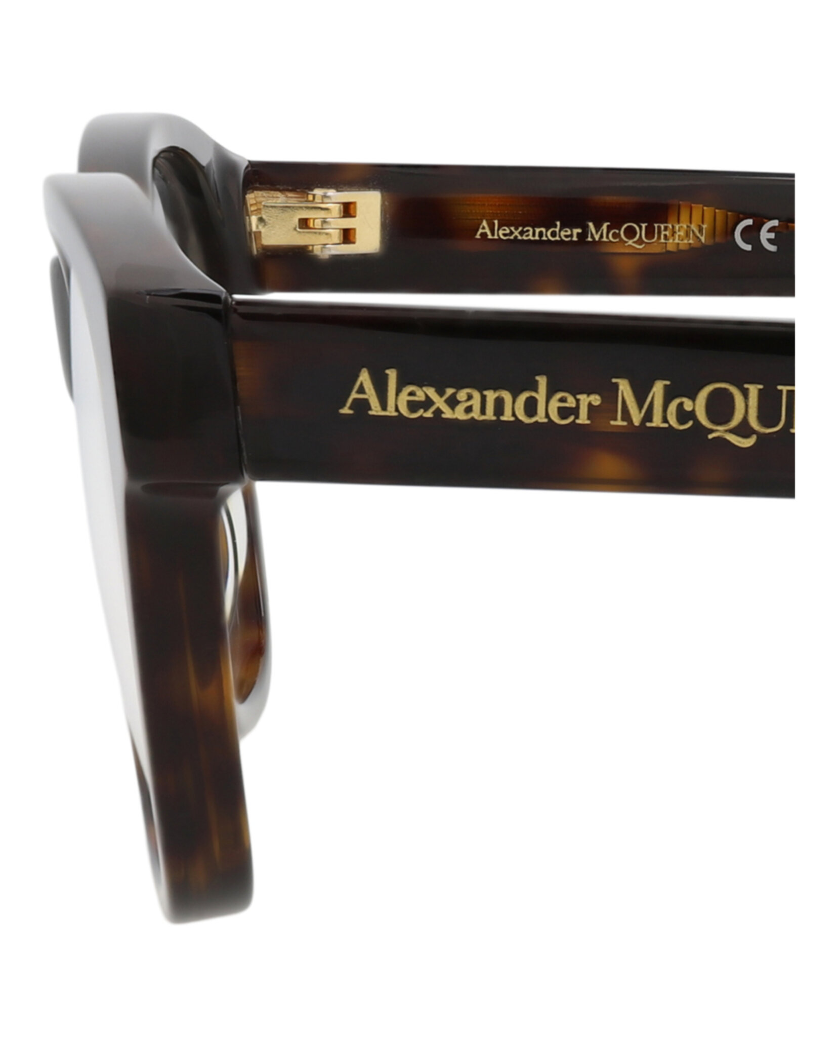 MONTURA ÓPTICA CON MARCO CUADRADO ALEXANDER MCQUEEN (MUJER) HABANA - 4