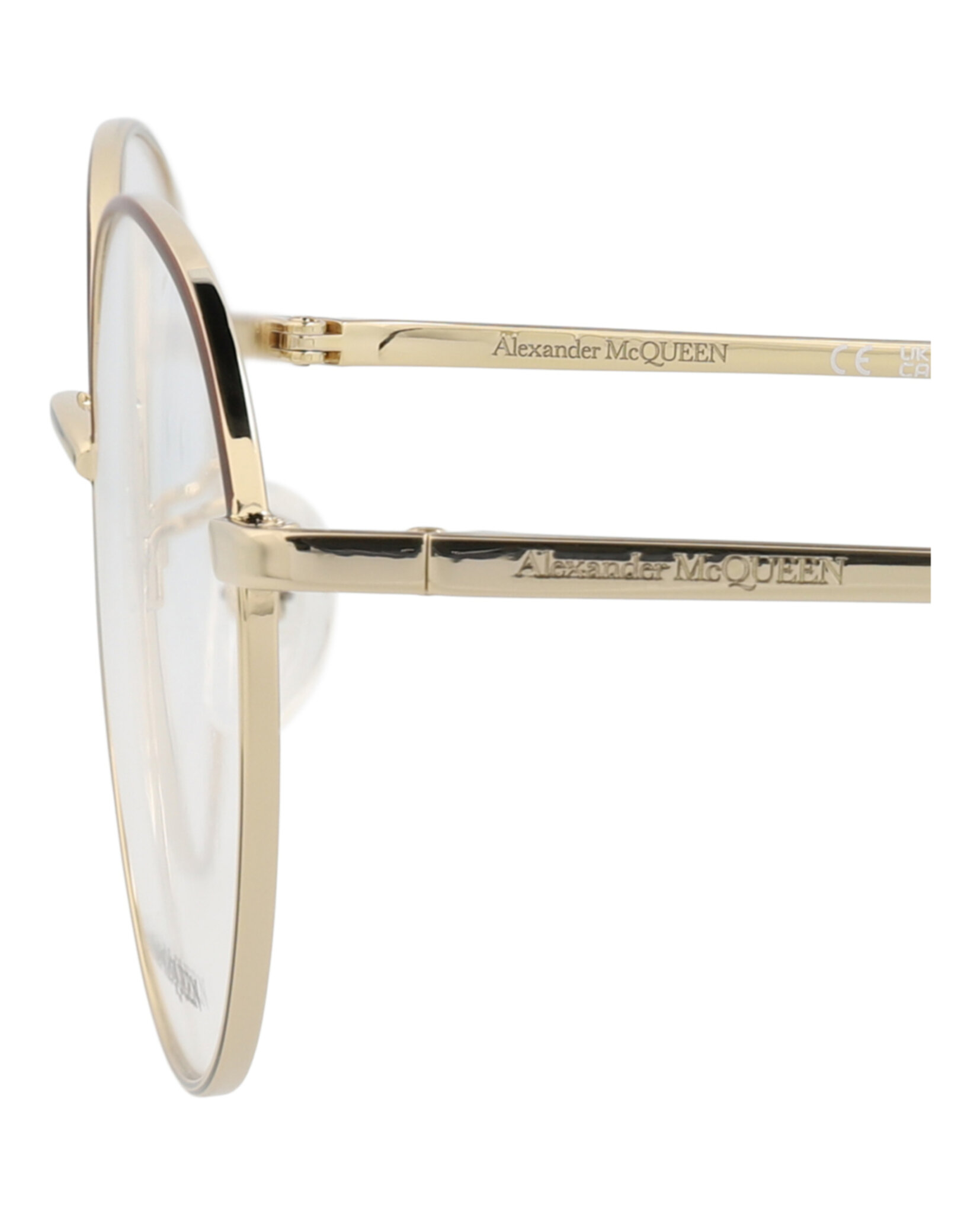 MONTURA ÓPTICA CON MARCO REDONDO ALEXANDER MCQUEEN (HOMBRE) Y MUJER EN DORADO DORADO Y - 4