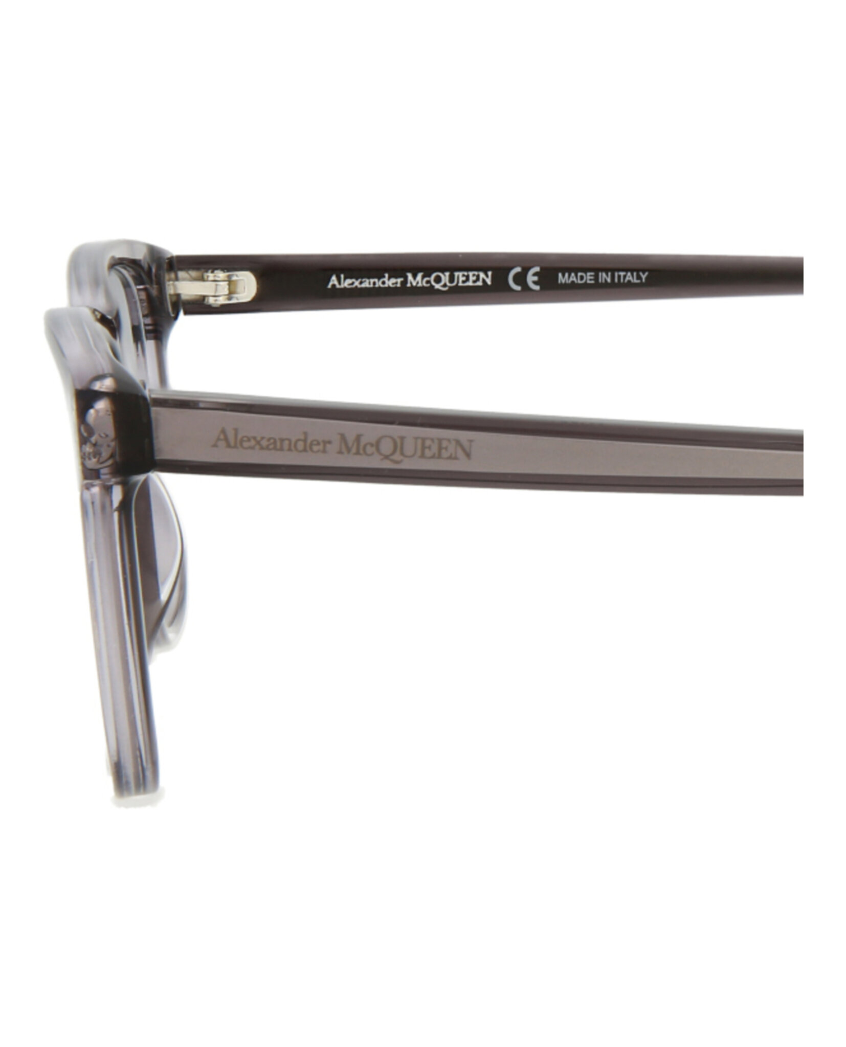MONTURA ÓPTICA CON MONTURA CUADRADA ALEXANDER MCQUEEN (HOMBRE) Y MUJER EN GRIS GRIS - 4